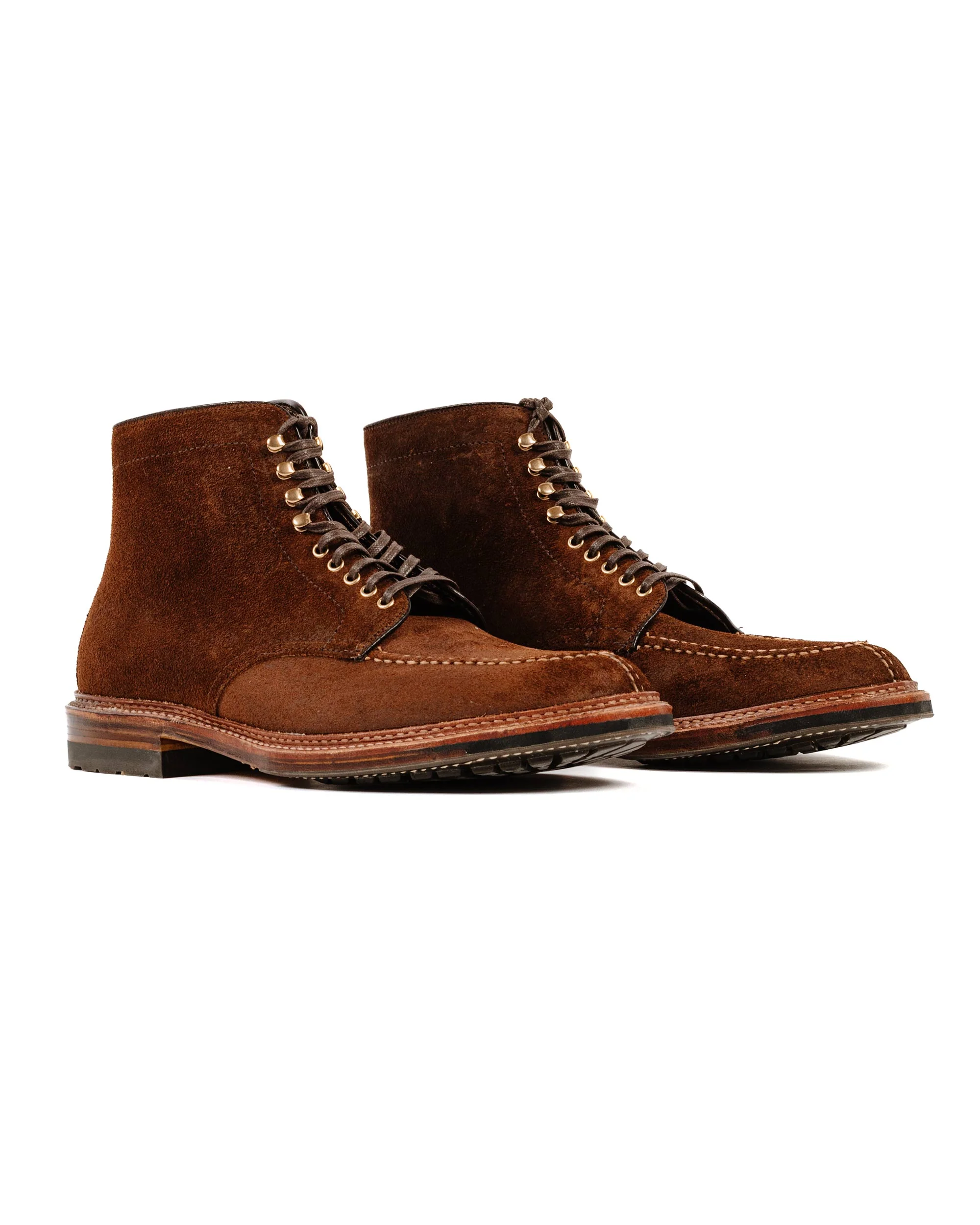 Alden Norwegian Front Blucher Boot Reverse Tobacco Chamois with Commando Sole G1901HC - Image 2