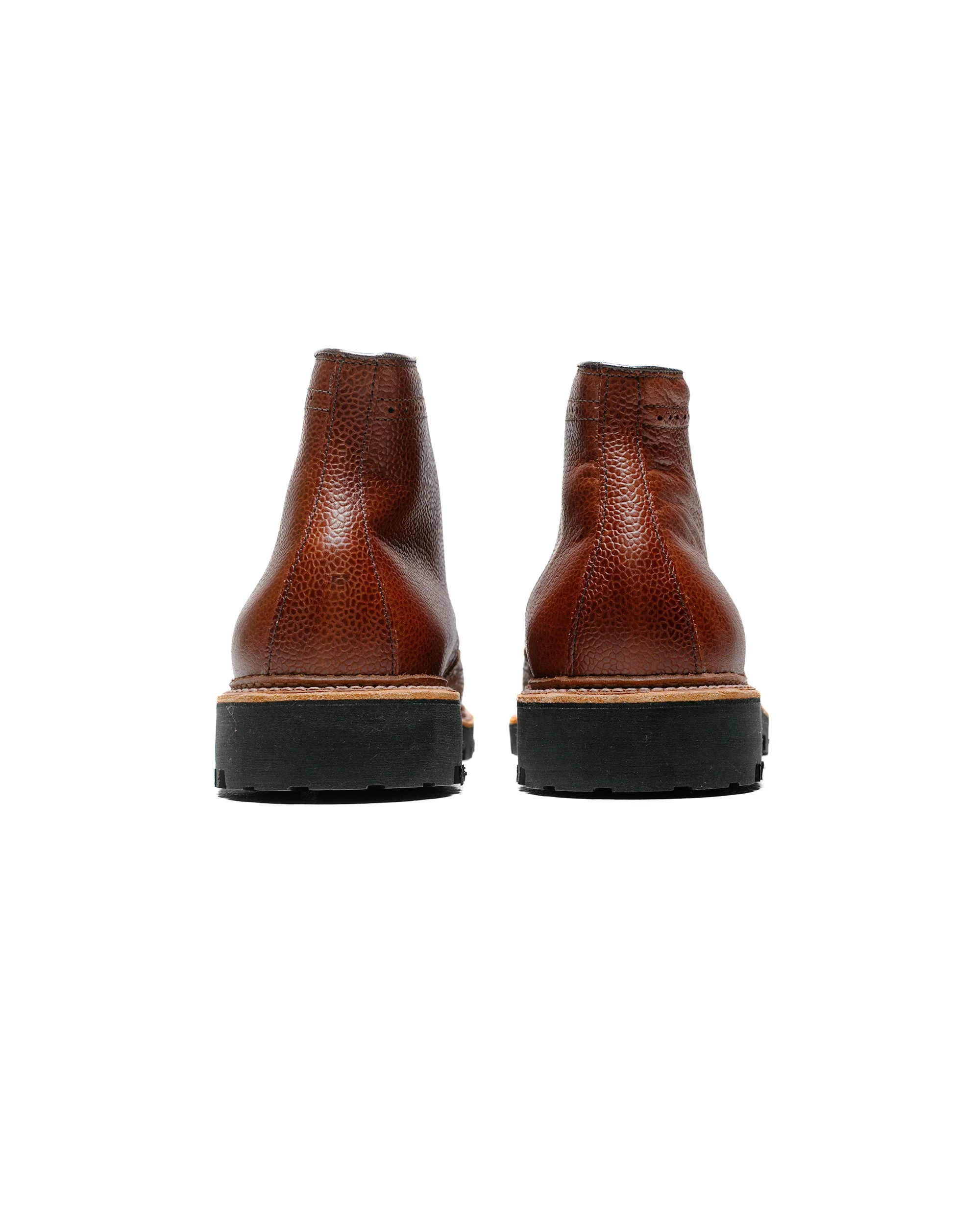 Alden Short Wing Boot Brown Scotch Grain With Lug Sole - Image 4
