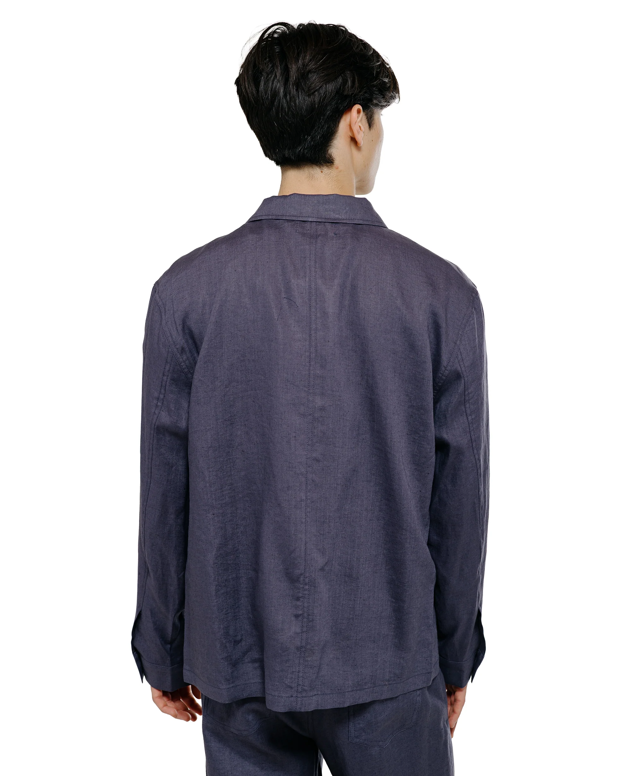 Amomento Linen Pocket Jacket Blue - Image 4
