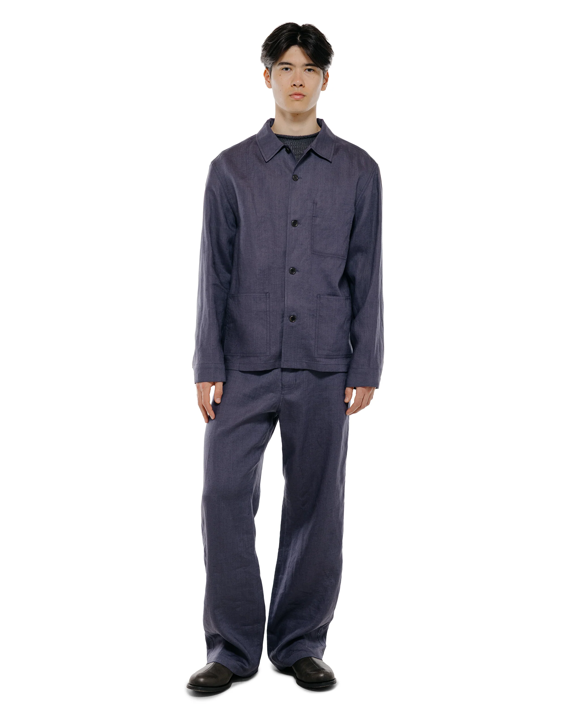 Amomento Linen Pocket Jacket Blue - Image 5