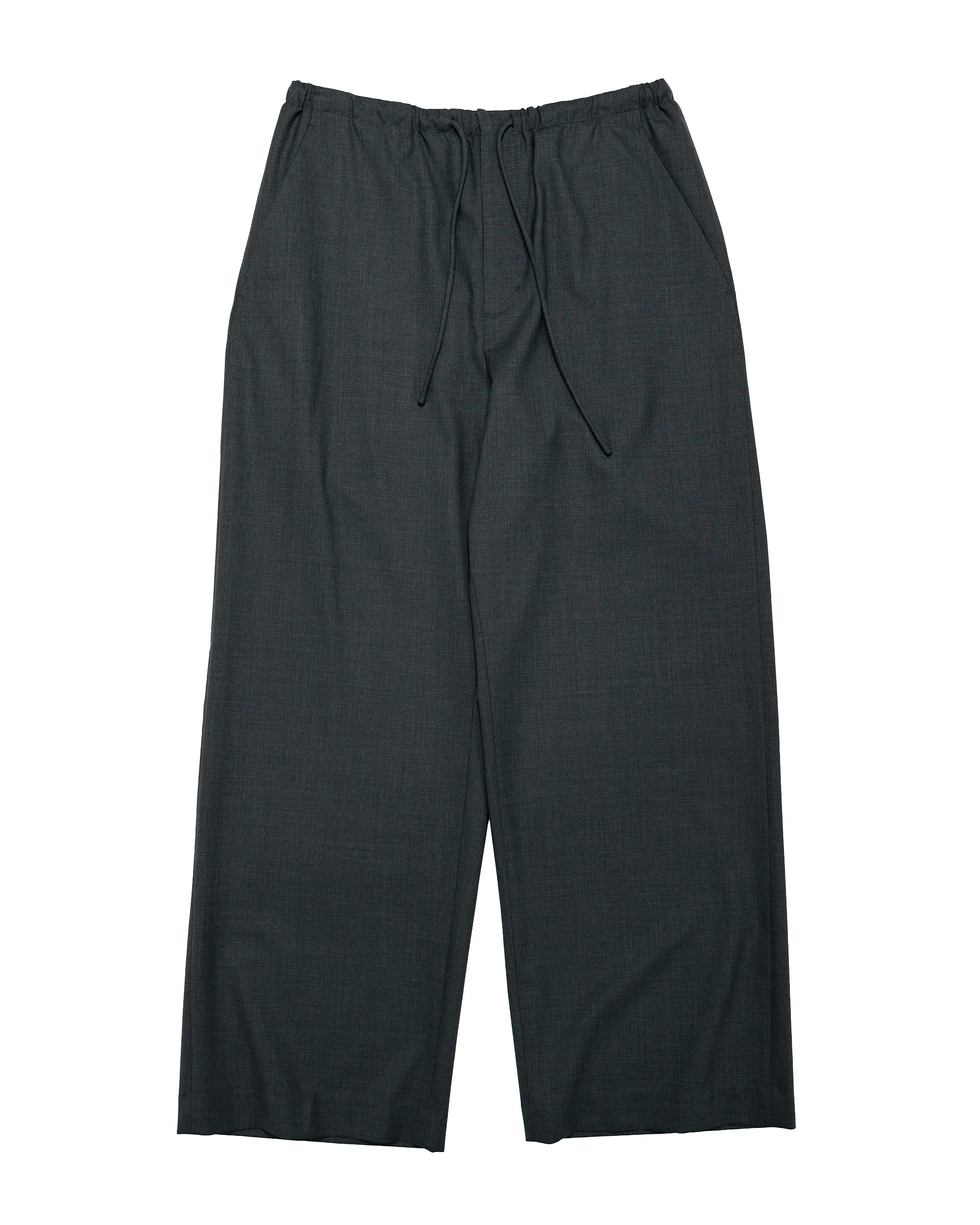 Amomento Wool Banding Pants Charcoal