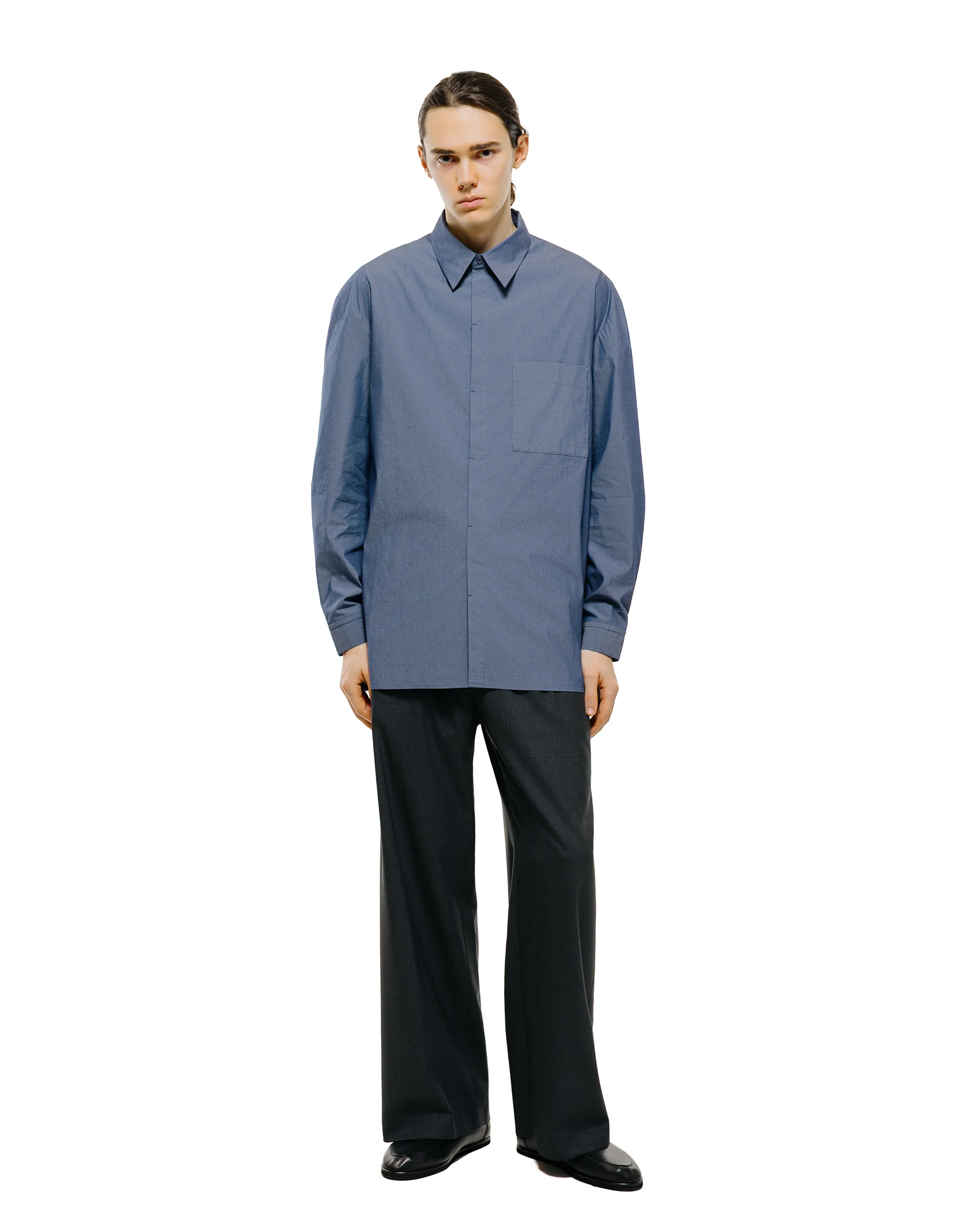Amomento Wool Banding Pants Charcoal - Image 4