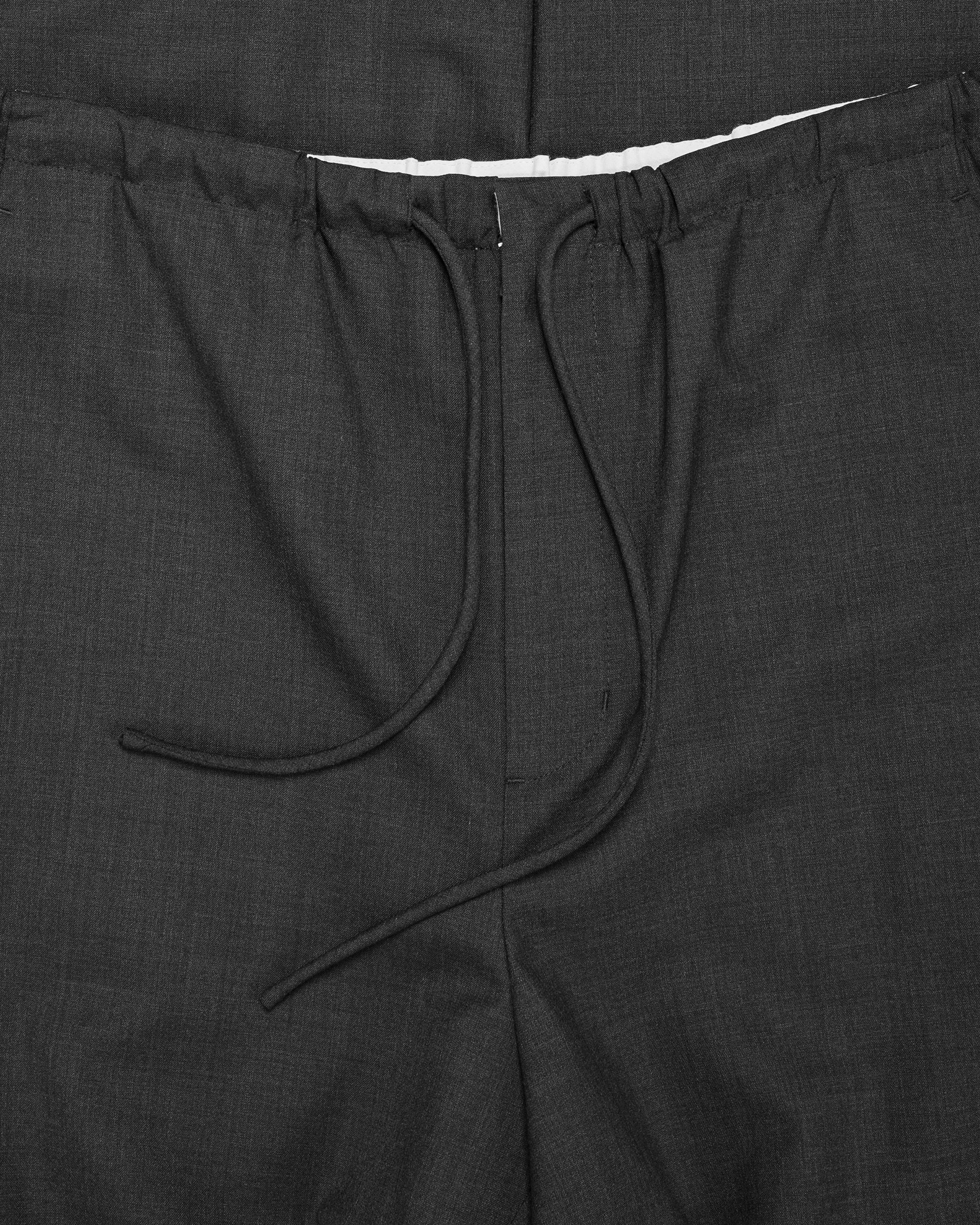 Amomento Wool Banding Pants Charcoal - Image 5