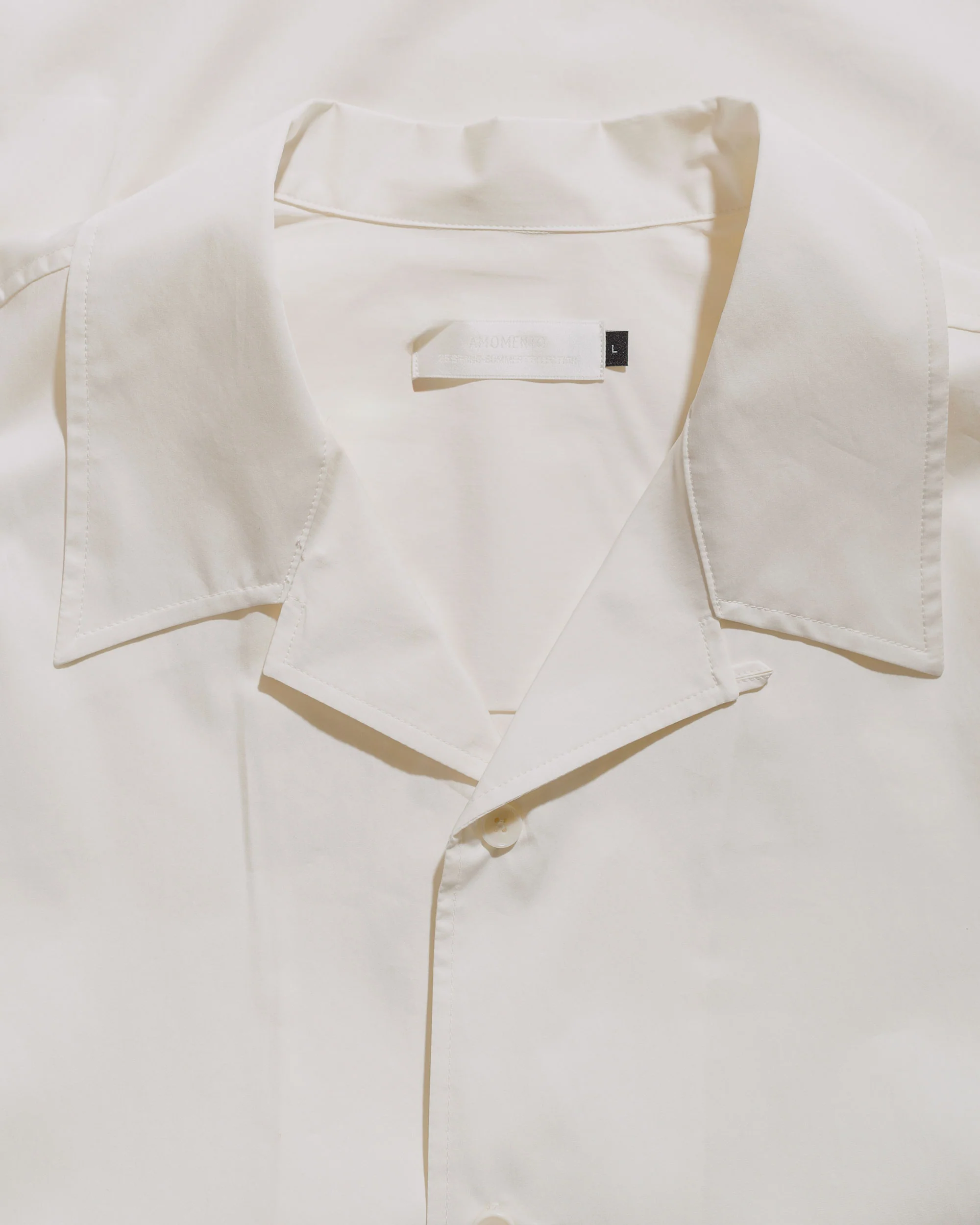 Amomento Open Collar Shirts Ivory - Image 5