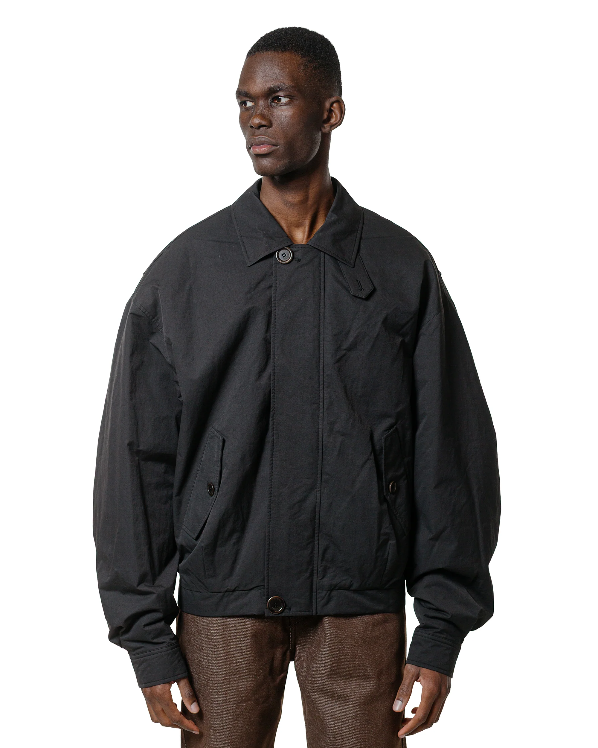 Amomento Padded Cotton Nylon Jumper Black - Image 2