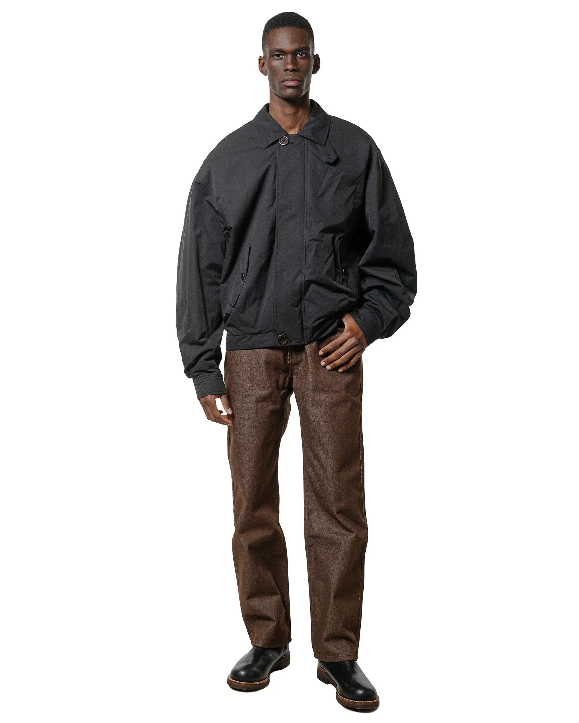 Amomento Padded Cotton Nylon Jumper Black - Image 4