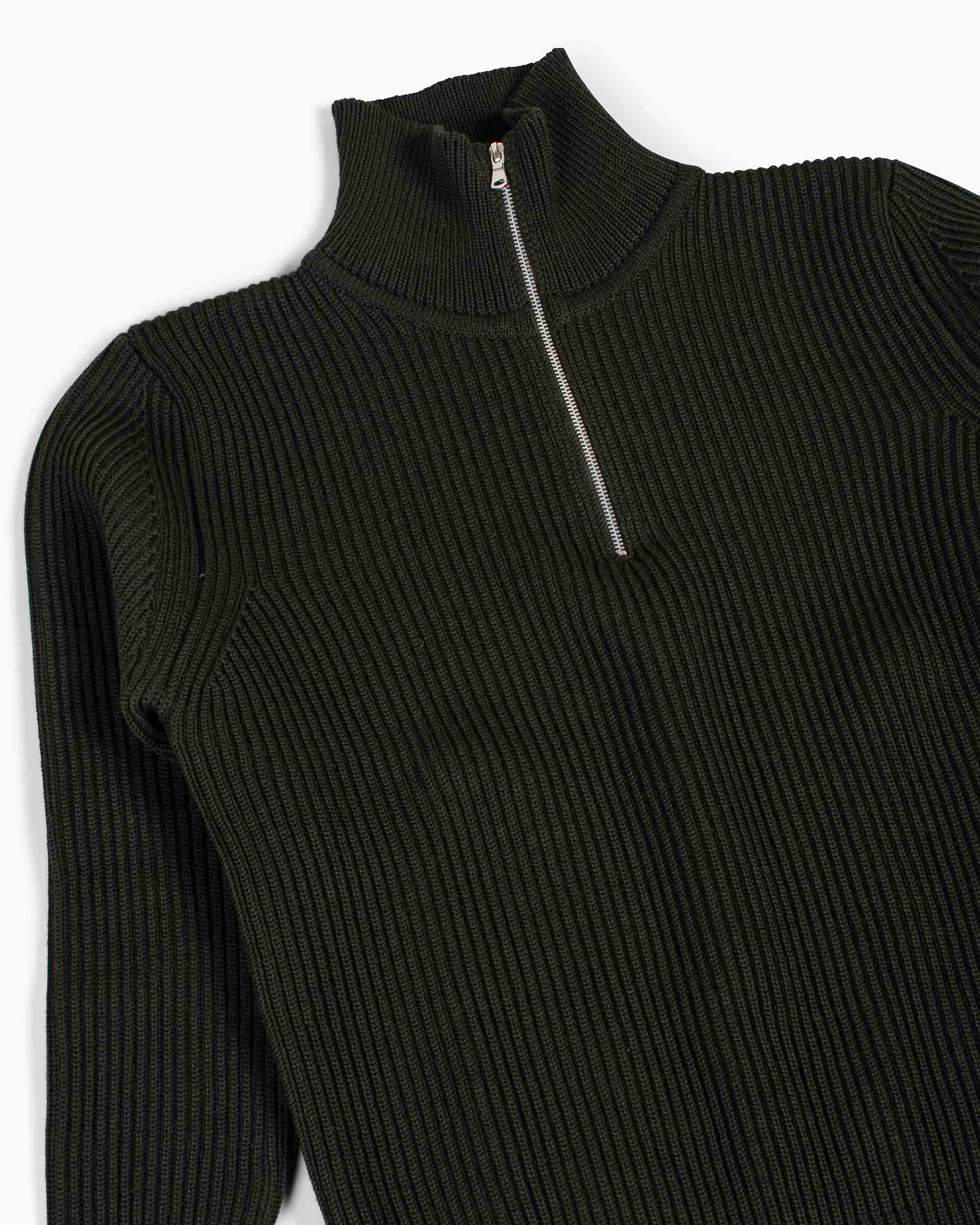 Andersen-Andersen Navy Half-Zip Hunting Green - Image 2