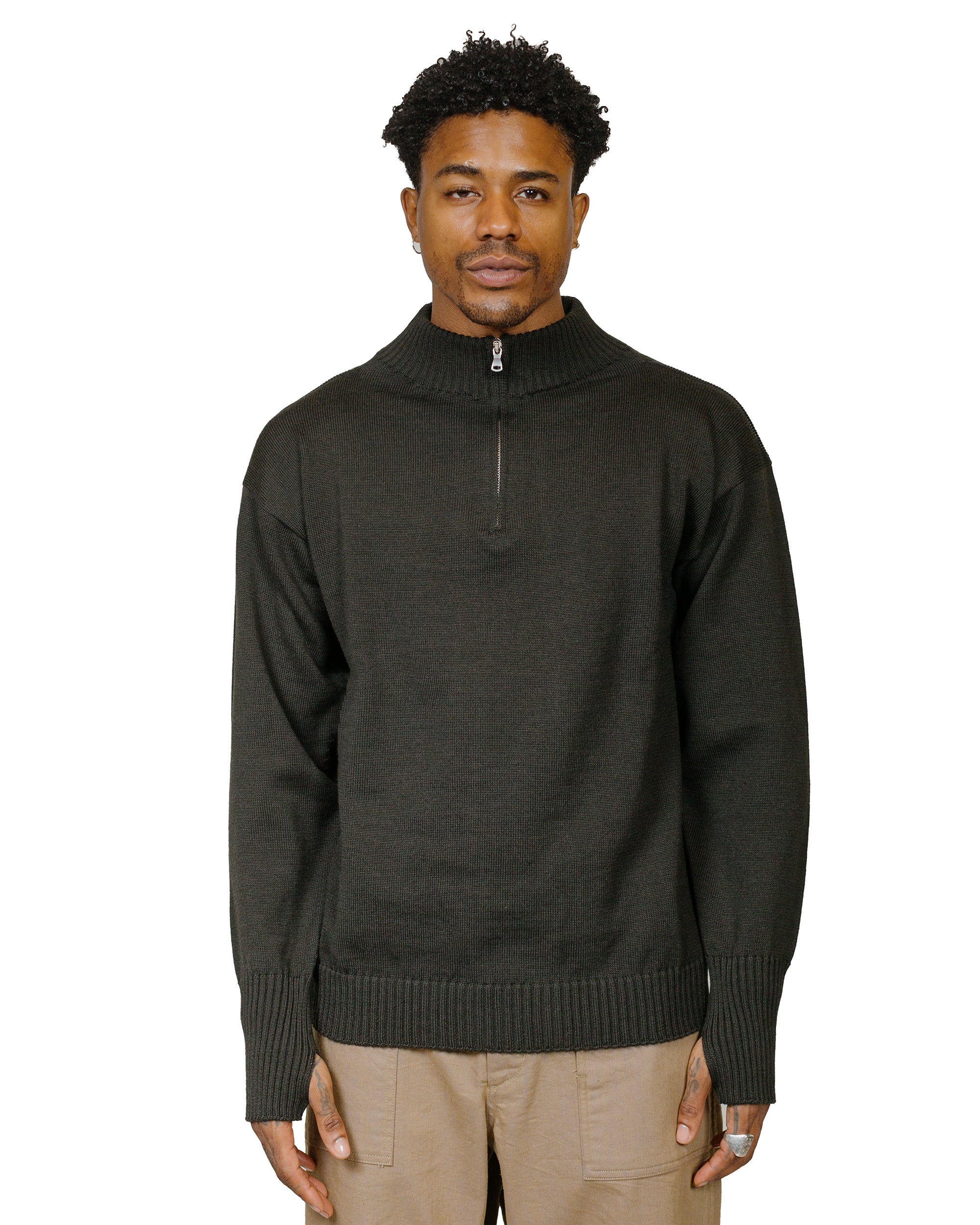 Andersen-Andersen Seaman Half-Zip Hunting Green - Image 2