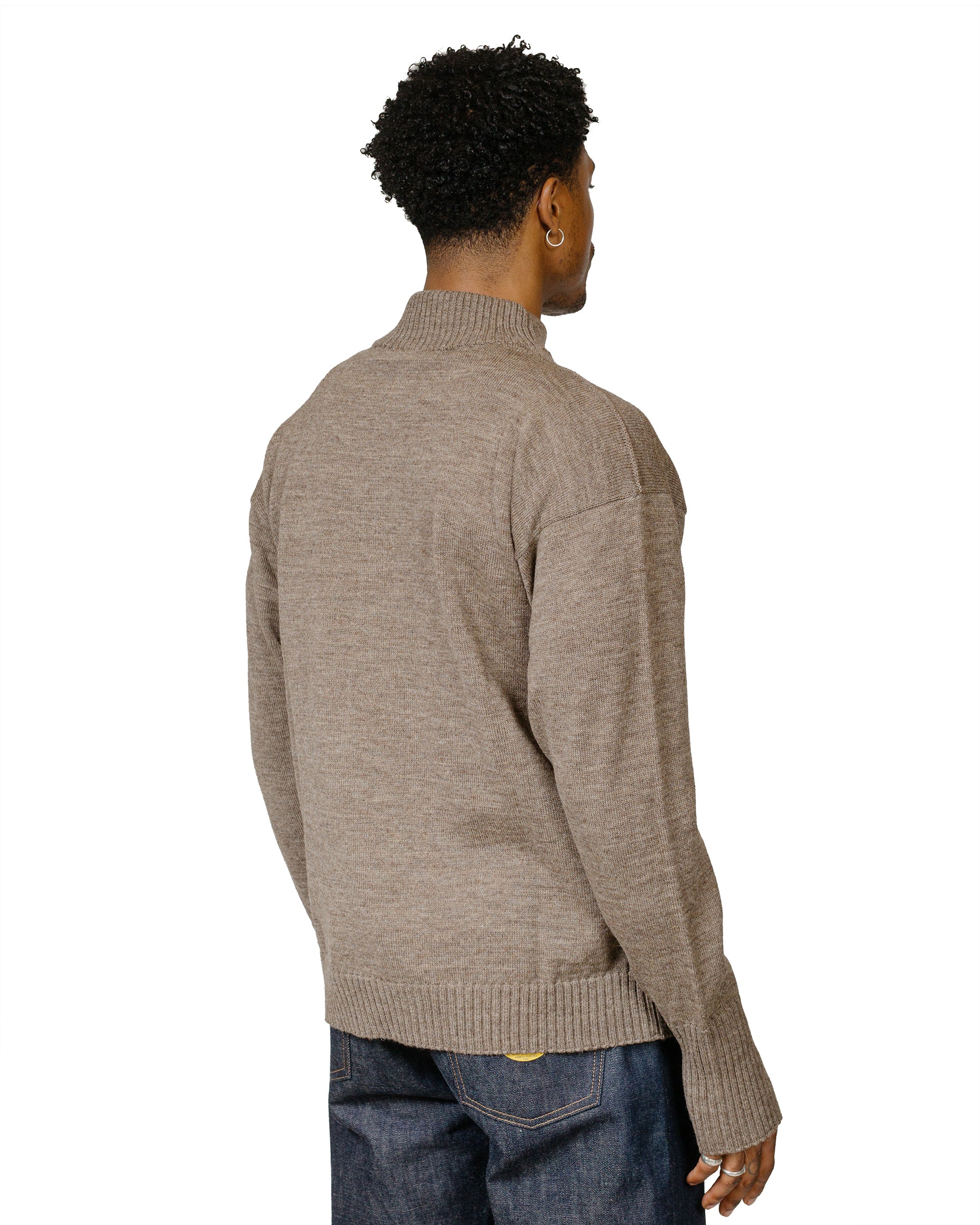 Andersen-Andersen Seaman Half-Zip Natural Taupe - Image 3