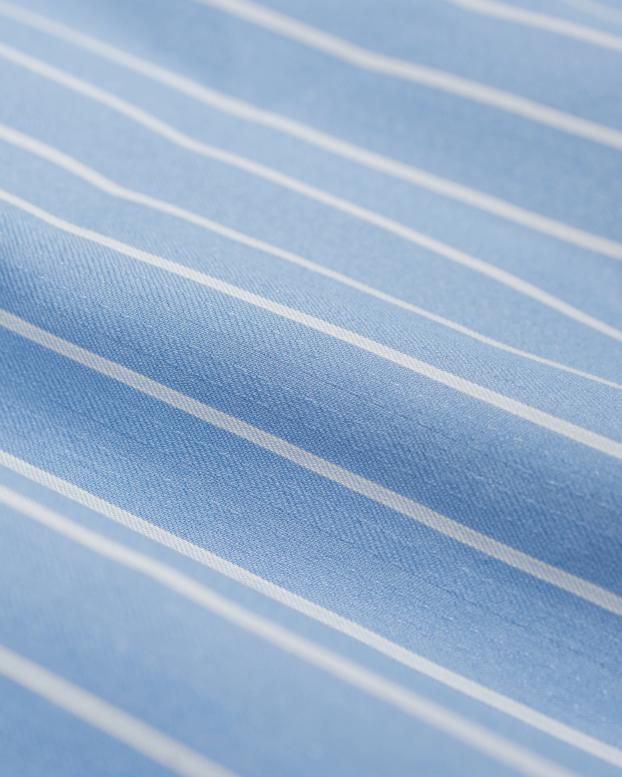 Auralee Cotton Silk Stripe Shirt Sax Blue Stripe - Image 6