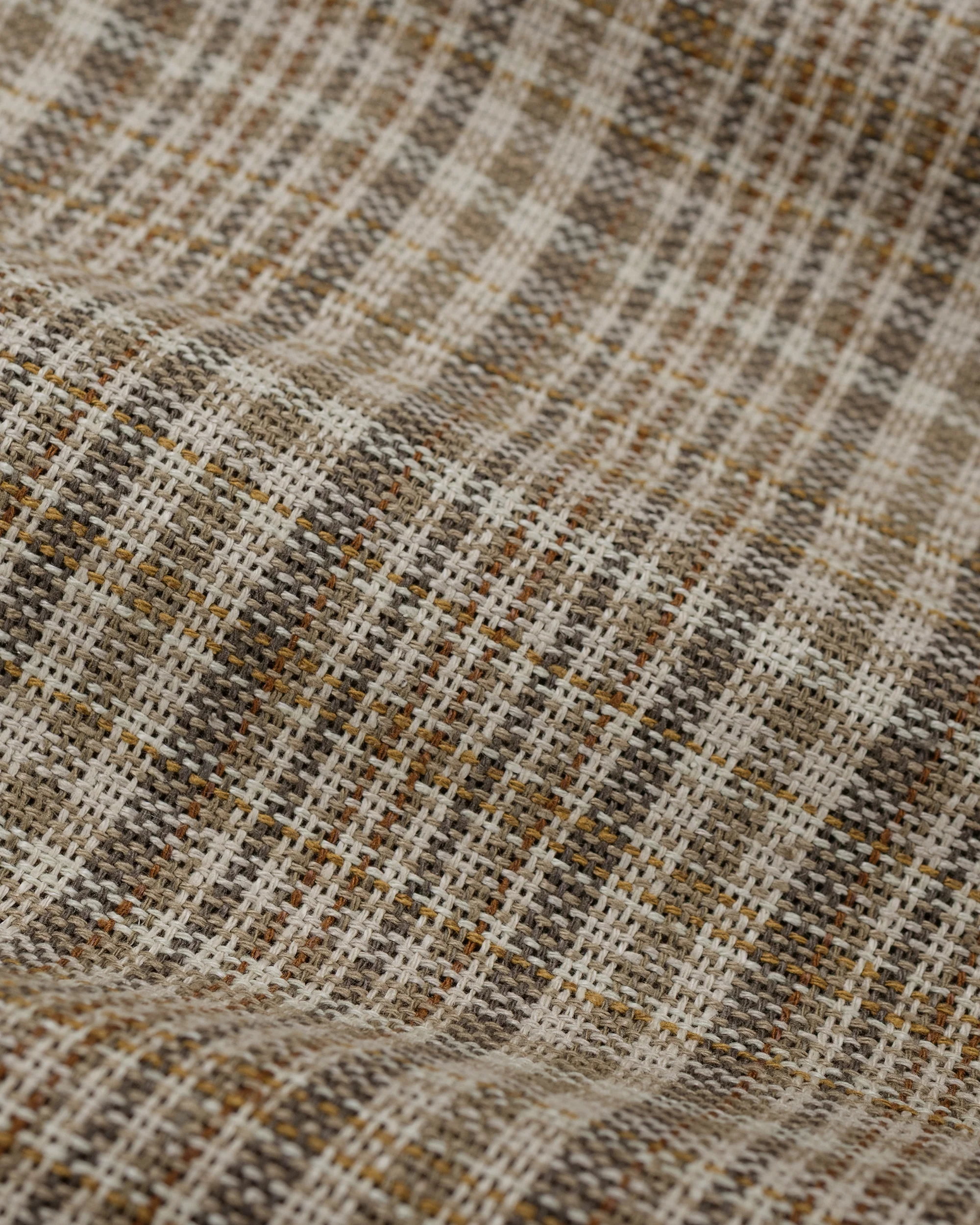 Auralee Linen Silk Linen Nep Check Jacket Ivory Beige Check - Image 6