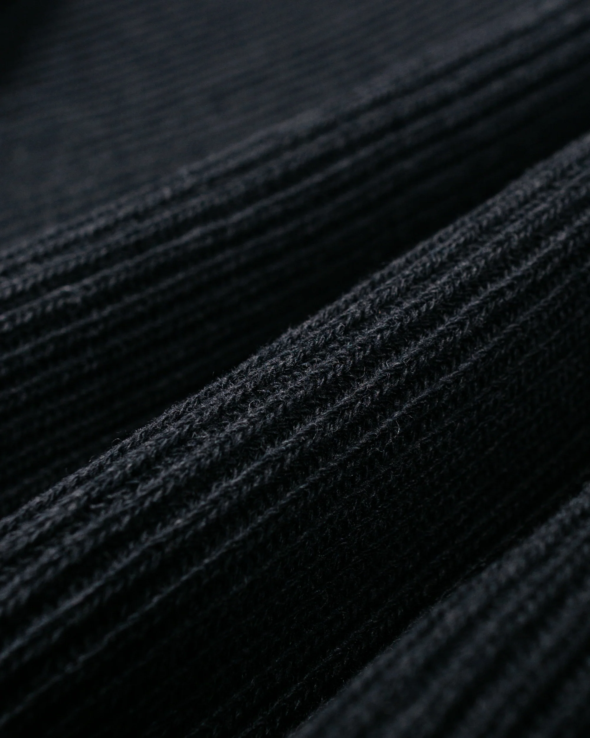 Auralee Super Fine Wool Rib Knit P/O Black - Image 6