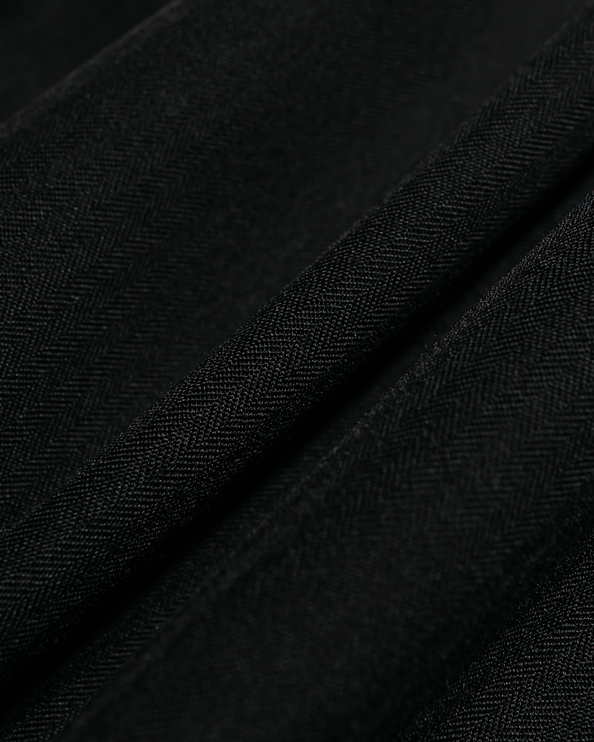 Auralee Wool Herringbone Over Shirt Black - Image 6