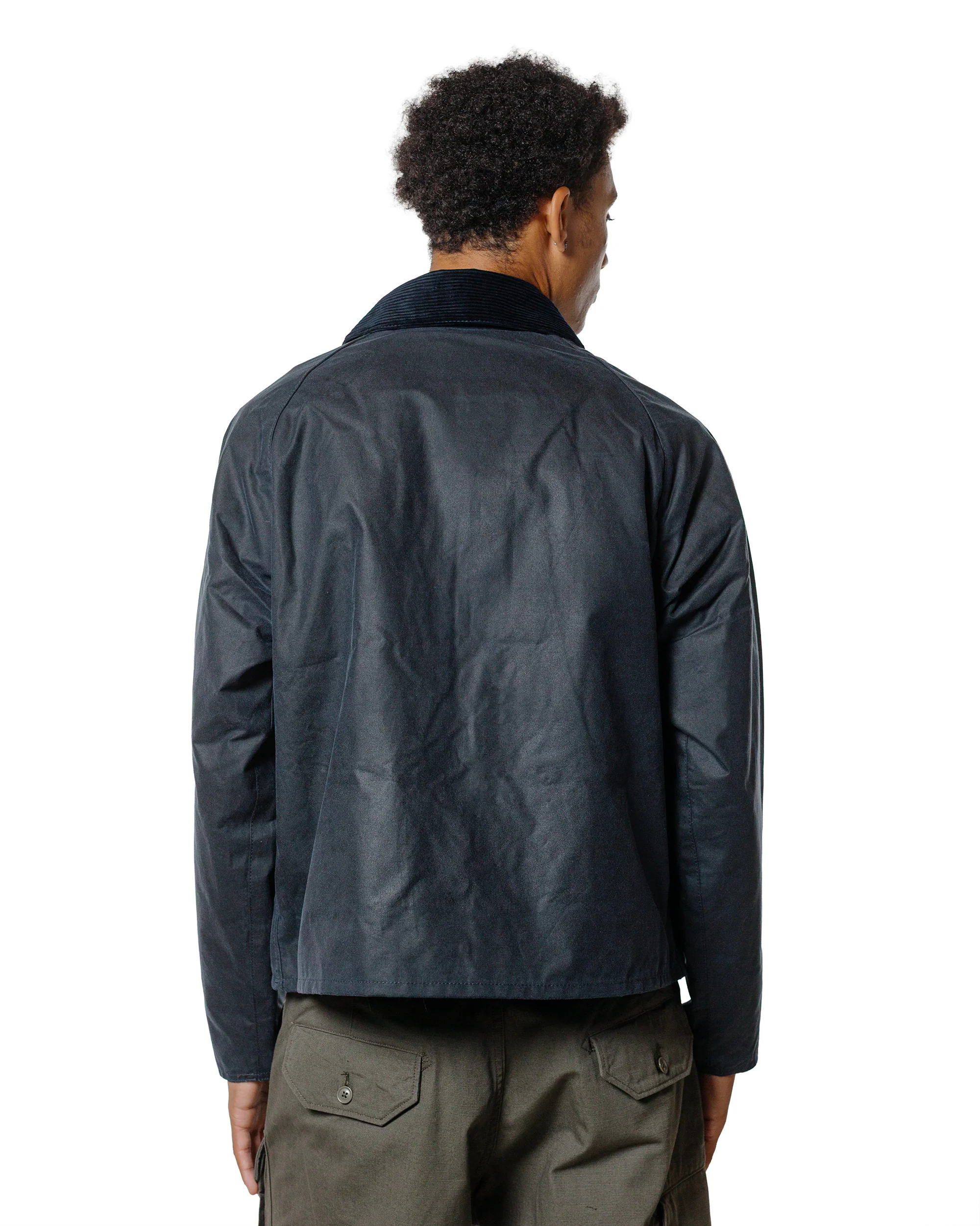 Barbour Spey Wax Jacket Navy - Image 3