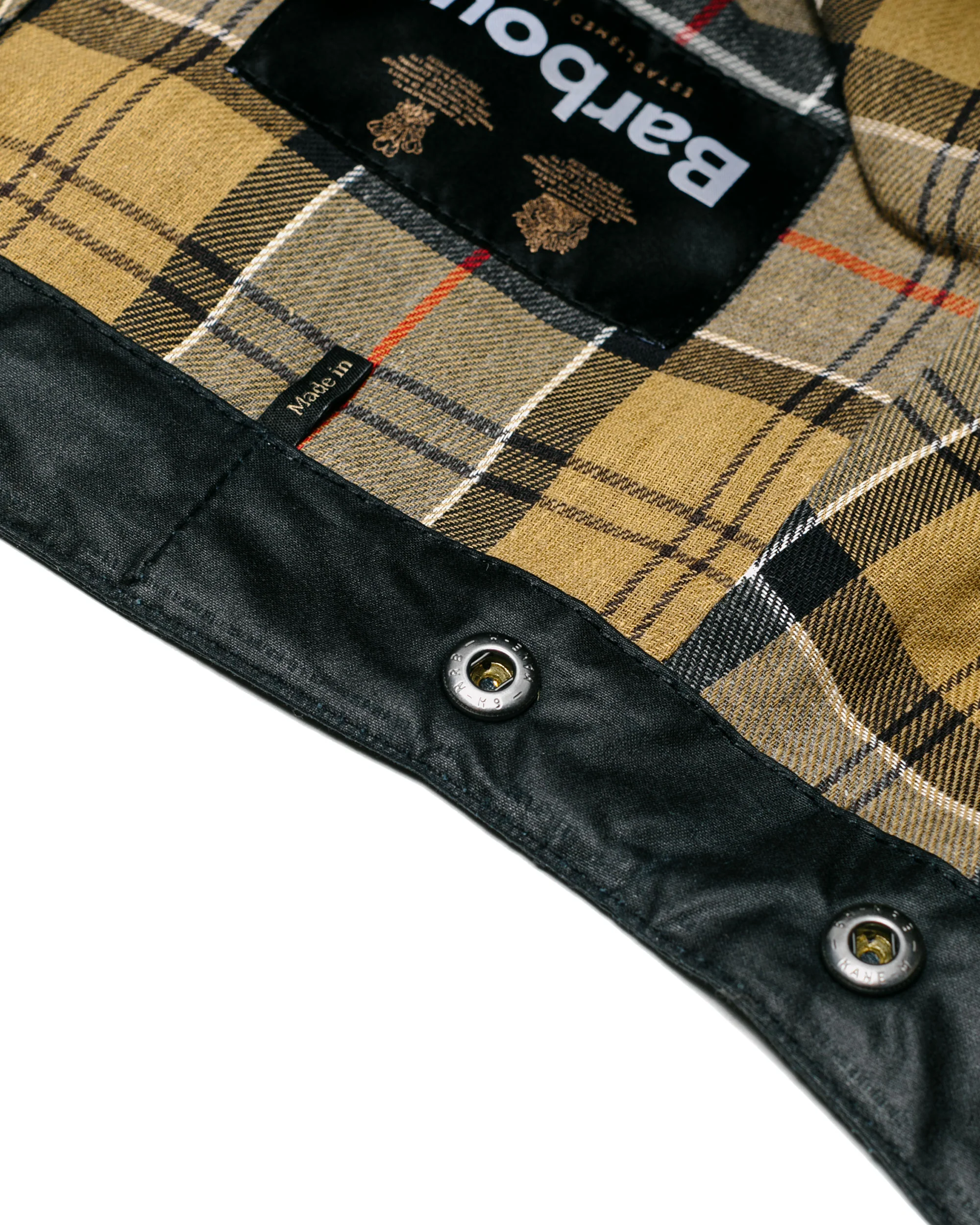 Barbour Waxed Cotton Hood Navy - Image 3