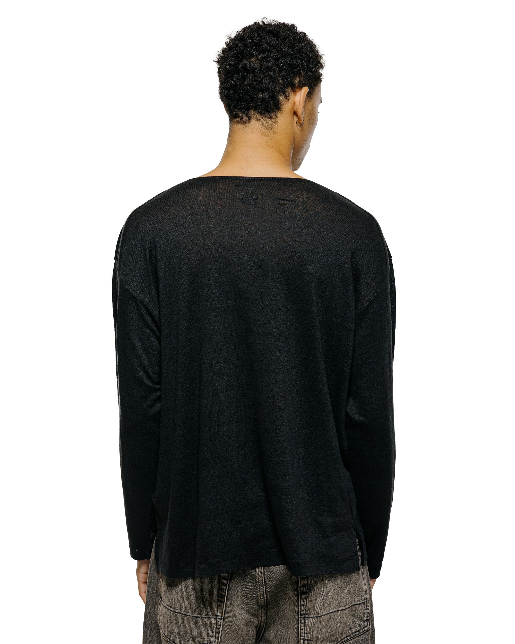 Batoner Normandy Linen Basque Shirt Black - Image 3