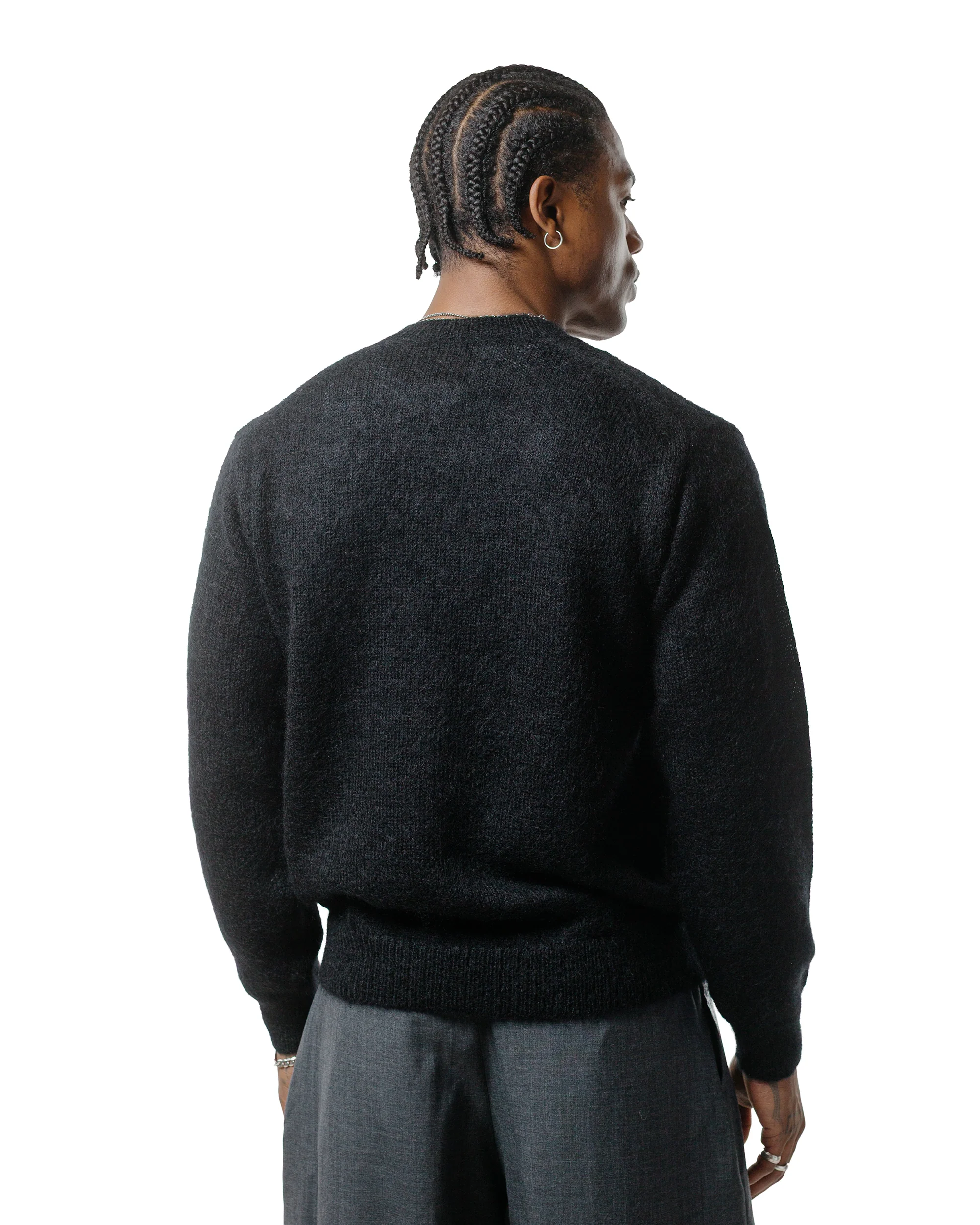 Batoner Pure Mohair Crew Neck Black - Image 3