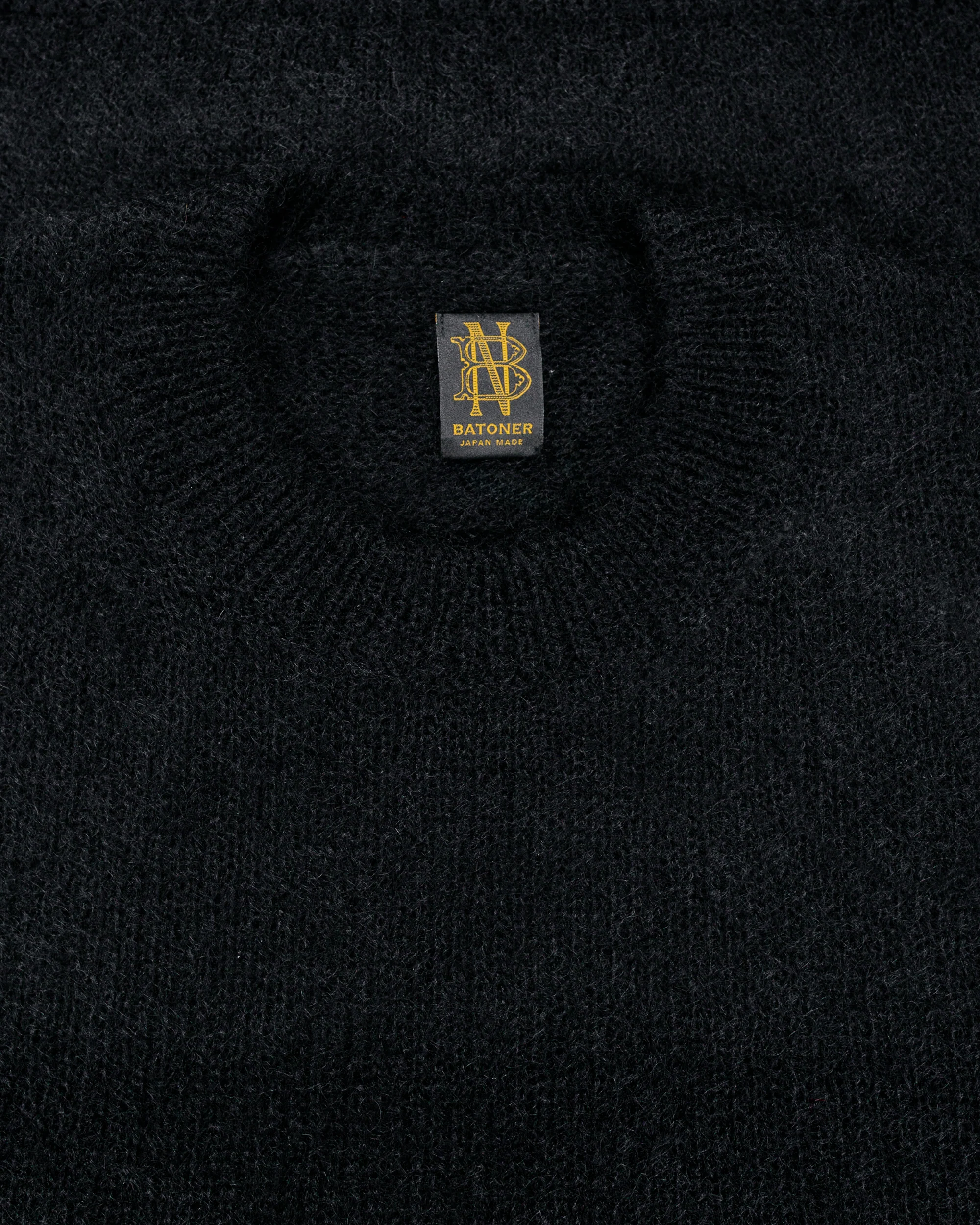 Batoner Pure Mohair Crew Neck Black - Image 5