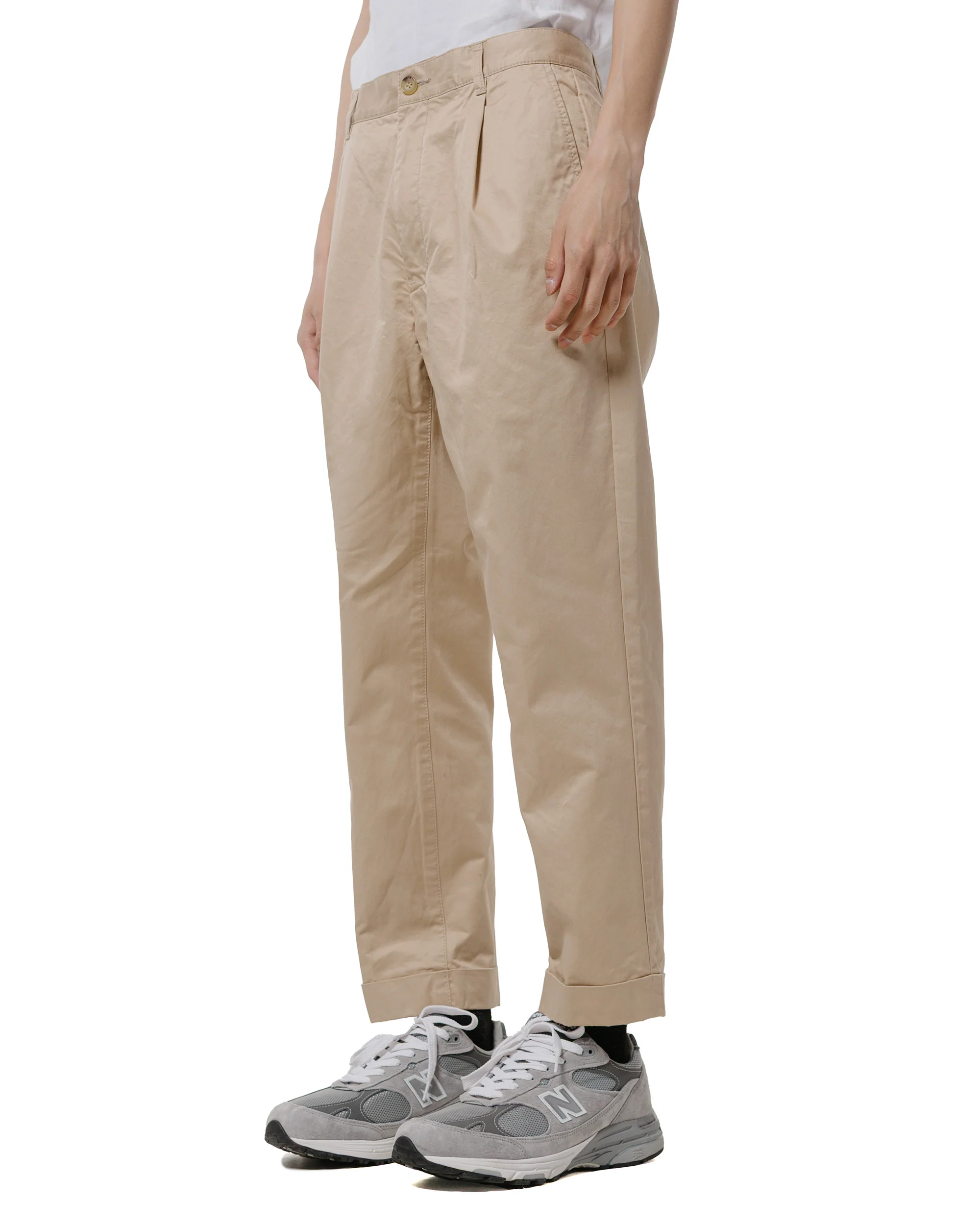Beams Plus 1Pleat 80/3 Twill Beige - Image 2