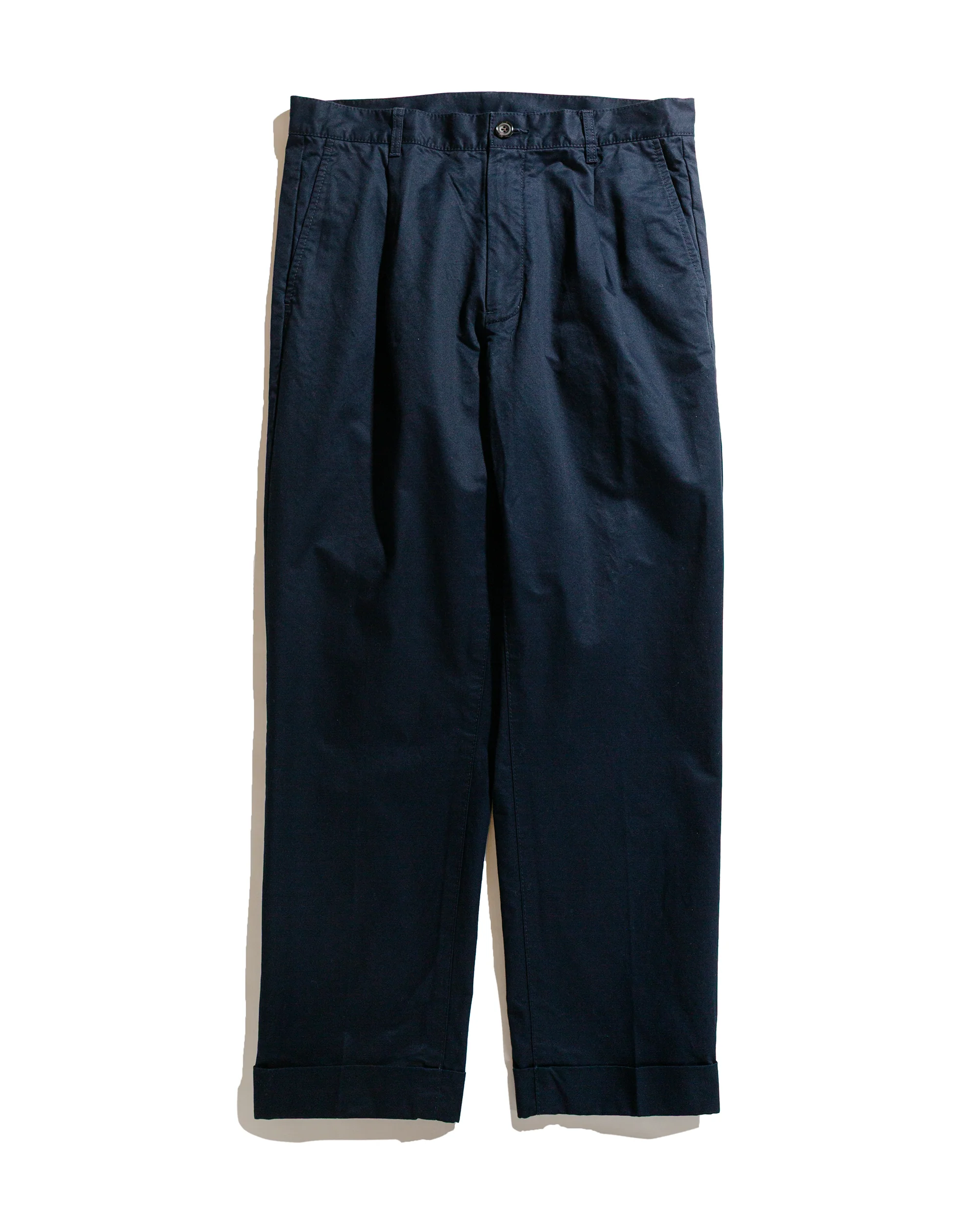 Beams Plus 1Pleat 80/3 Twill Navy
