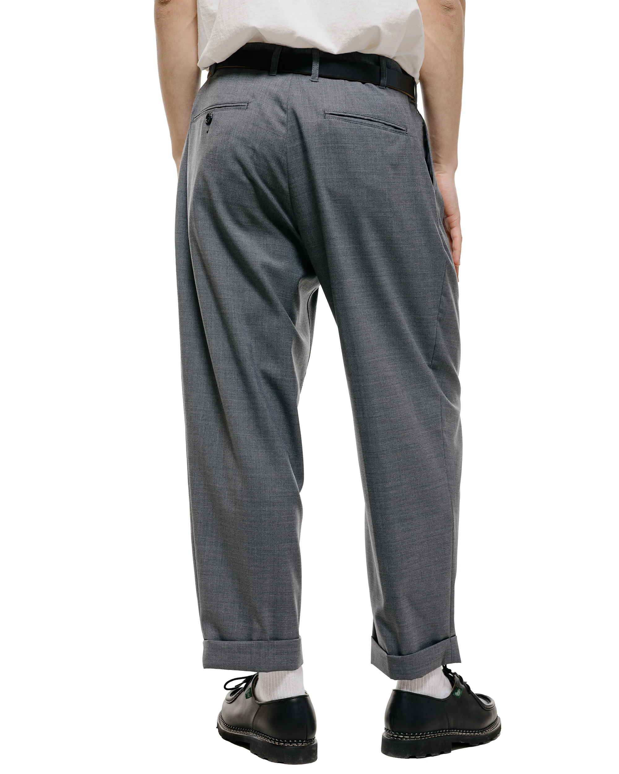 Beams Plus 2Pleats Wool Tropical Grey - Image 3