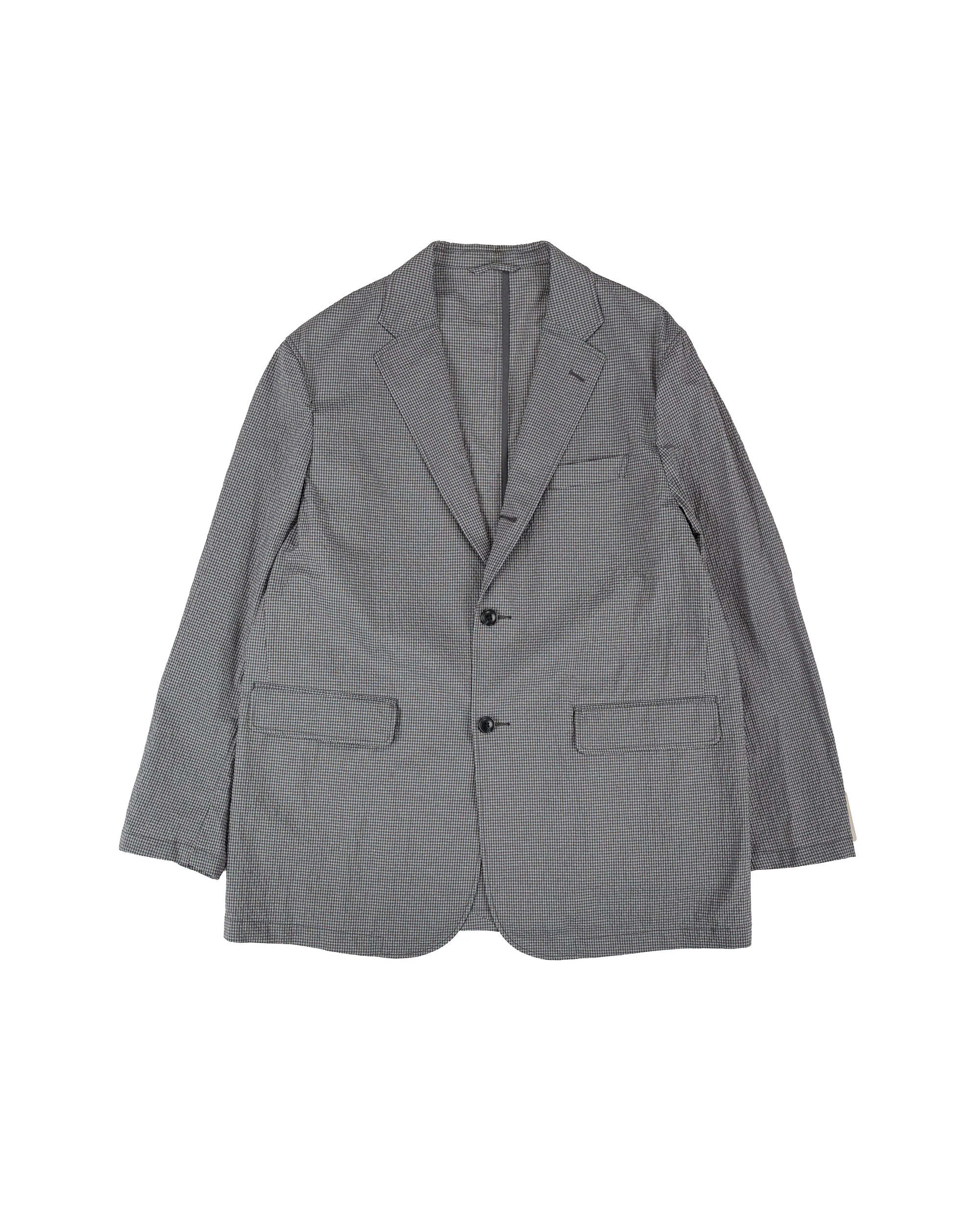 Beams Plus 3B Anywhere(wear) Jacket Seersucker Plaid Black/Grey
