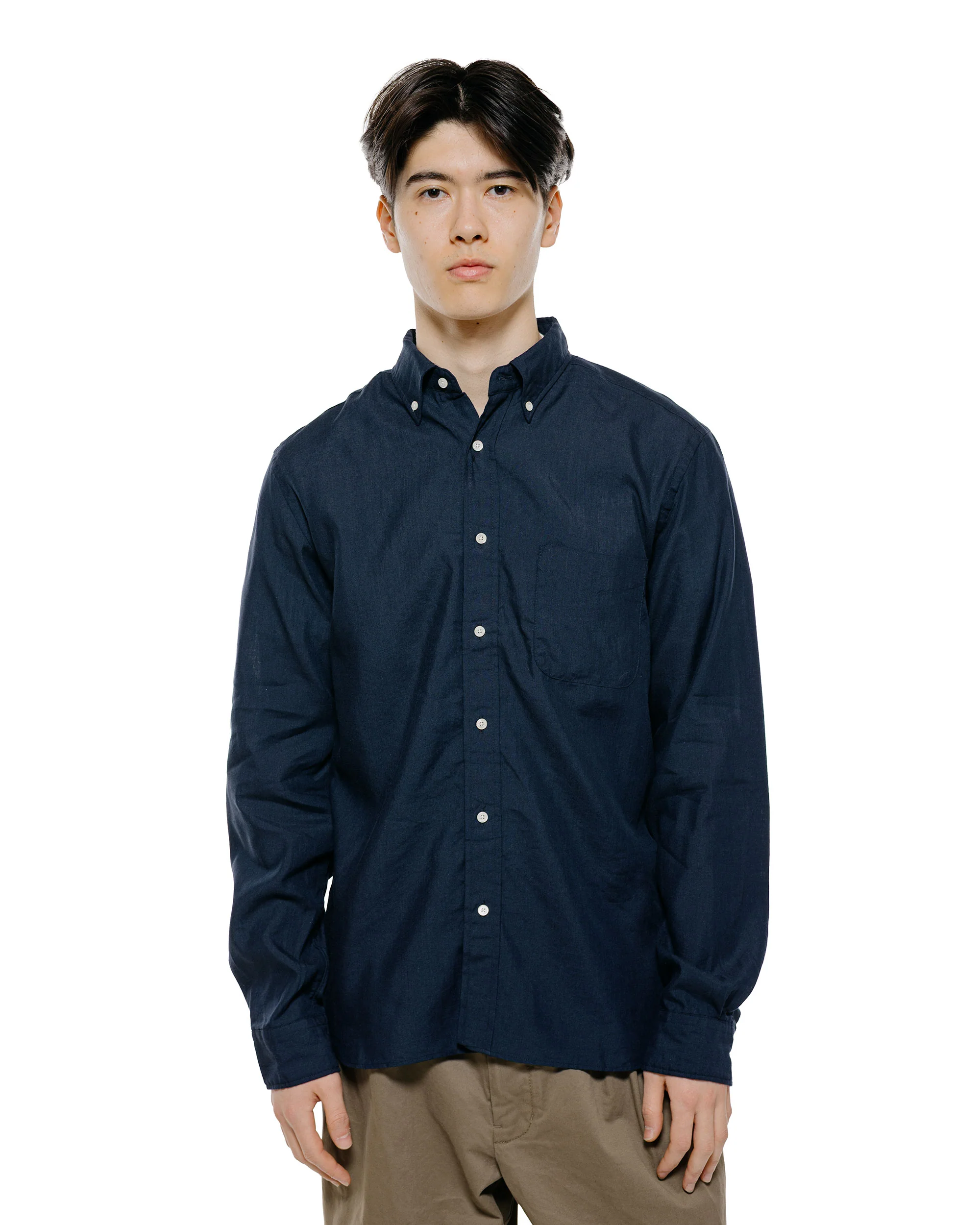 Beams Plus B.D. COOLMAX® Linen Navy - Image 2