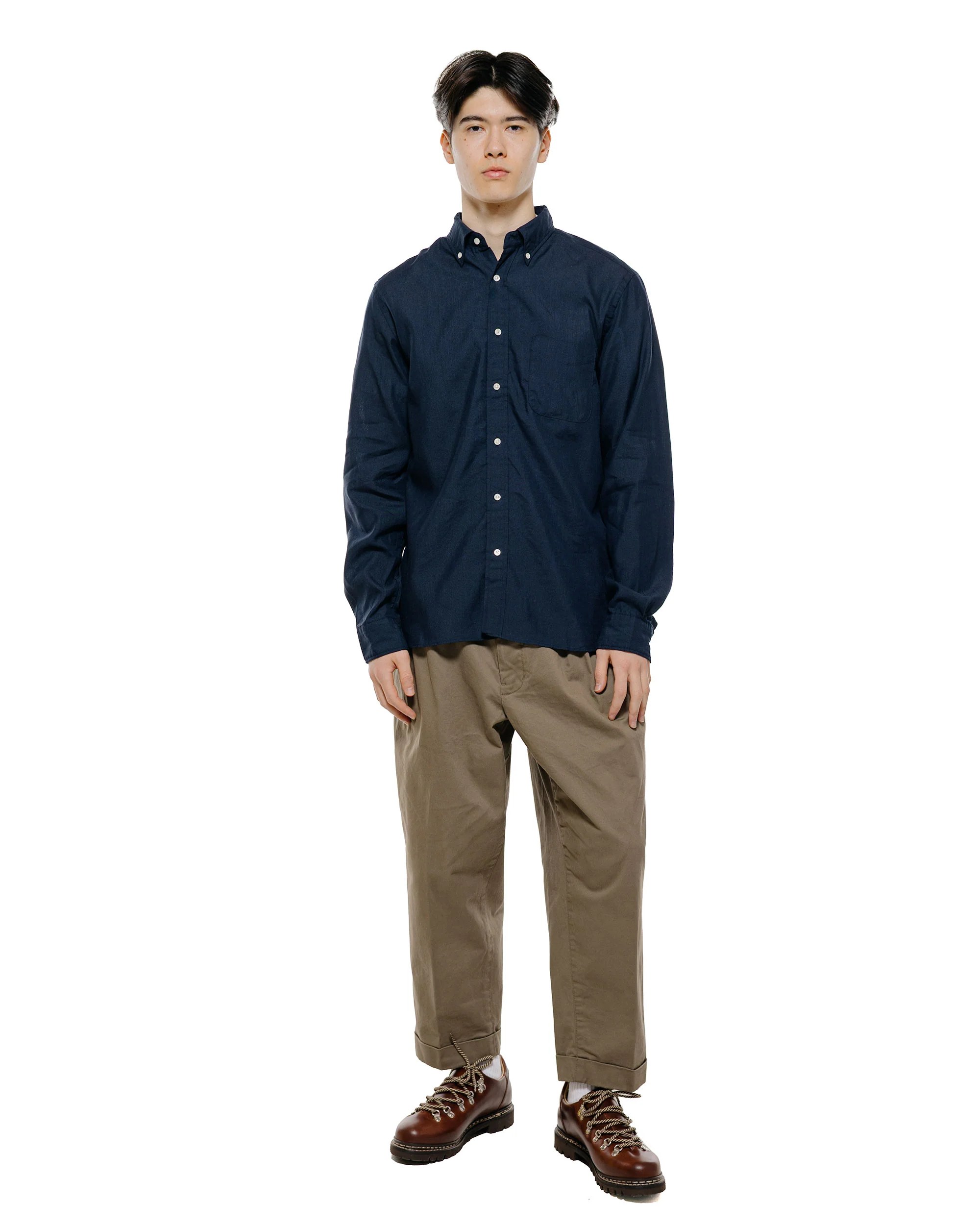 Beams Plus B.D. COOLMAX® Linen Navy - Image 4