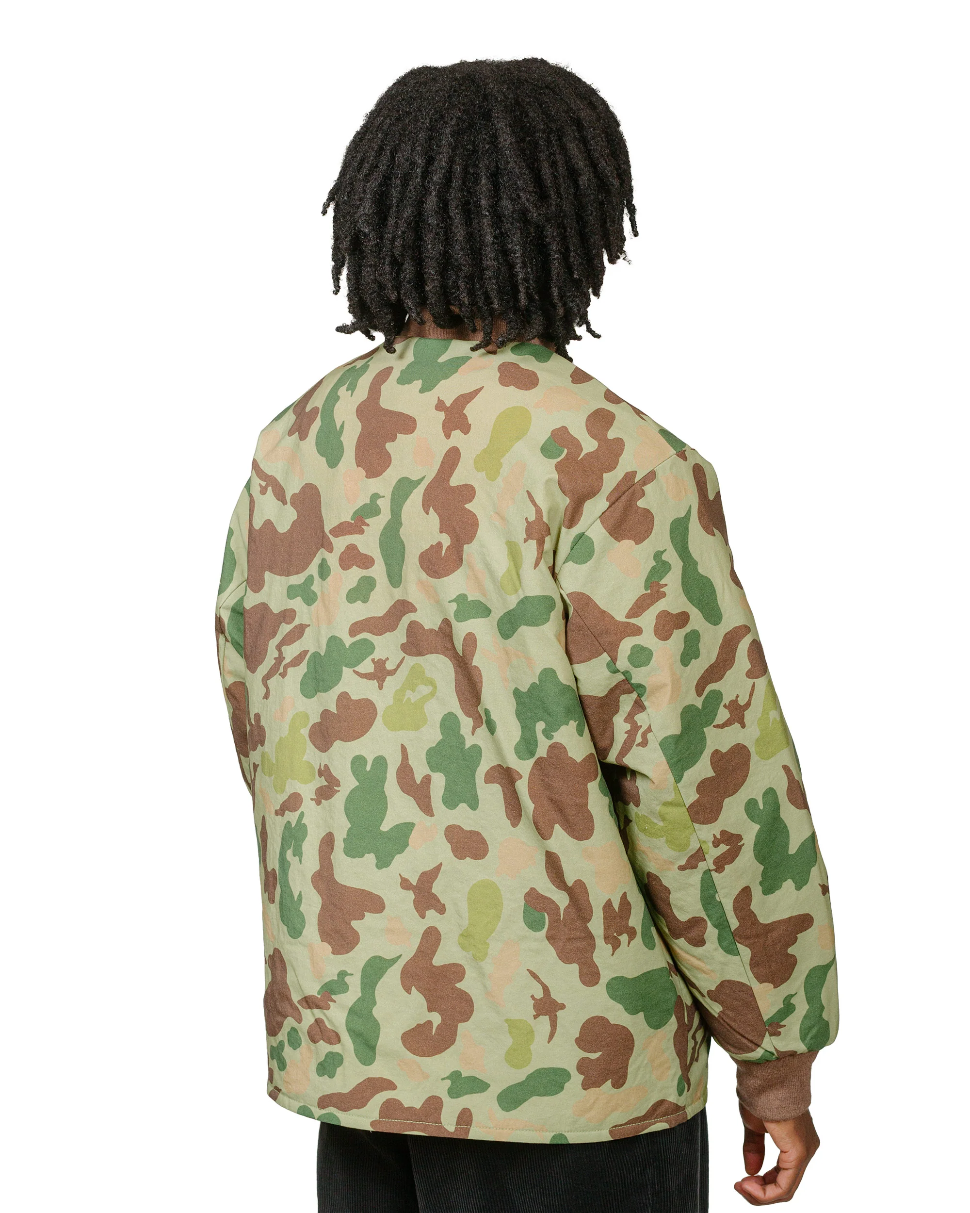 Beams Plus Reversible Puff Blouson Animal Camo Olive - Image 5