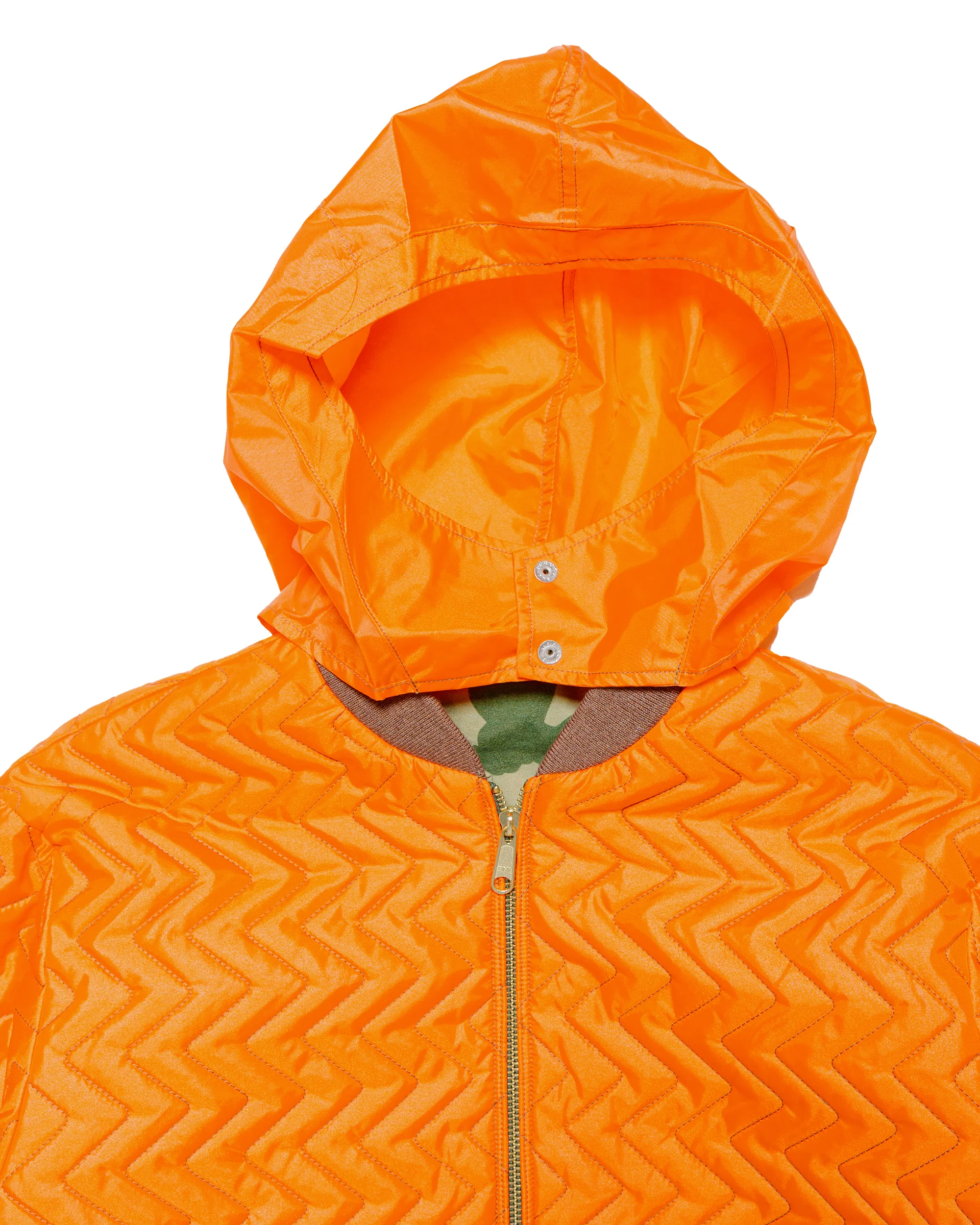 Beams Plus Reversible Puff Blouson Animal Camo Olive - Image 8
