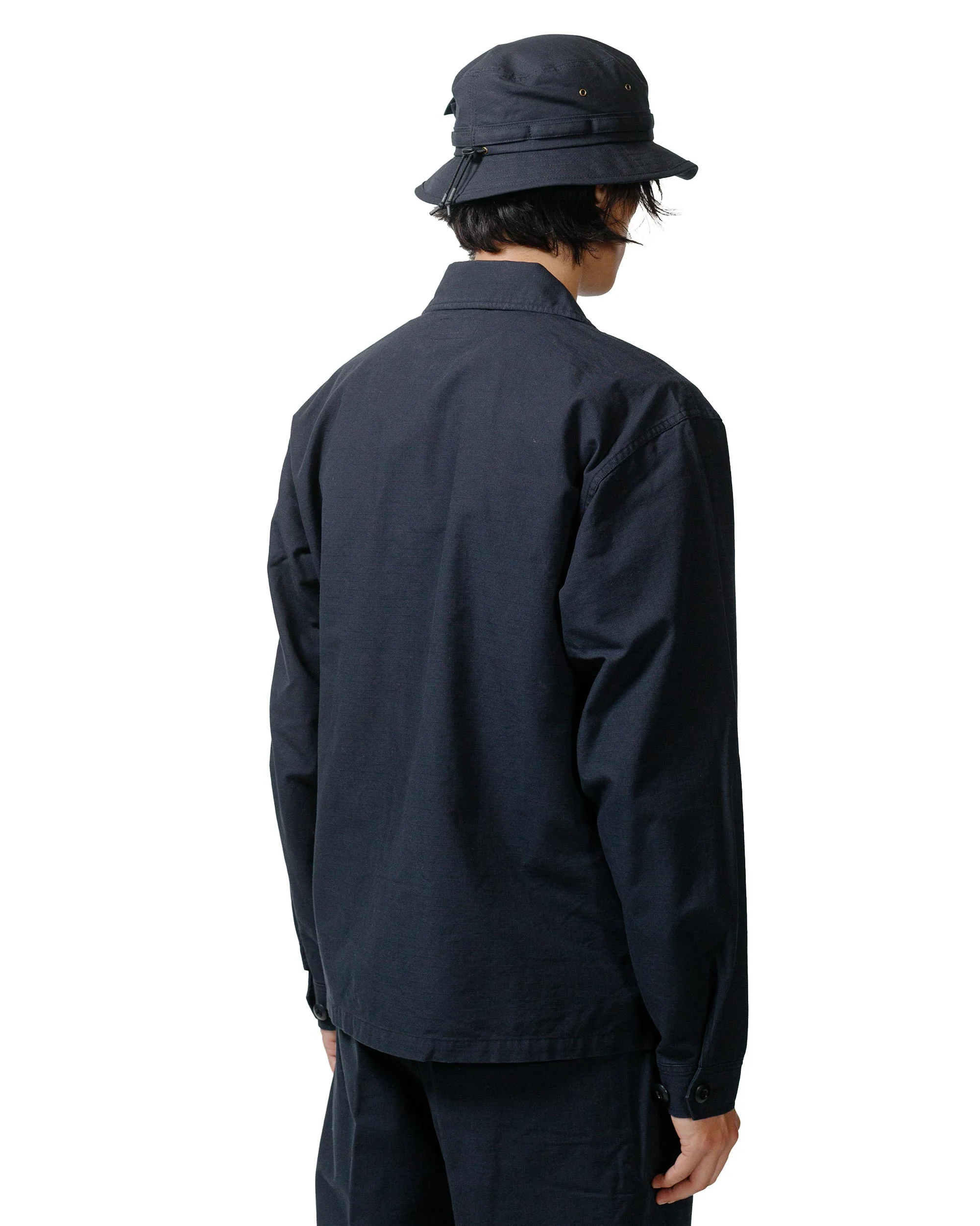 Beams Plus Lost & Found MIL SHT-JAC Cotton Ripstop Black - Image 3