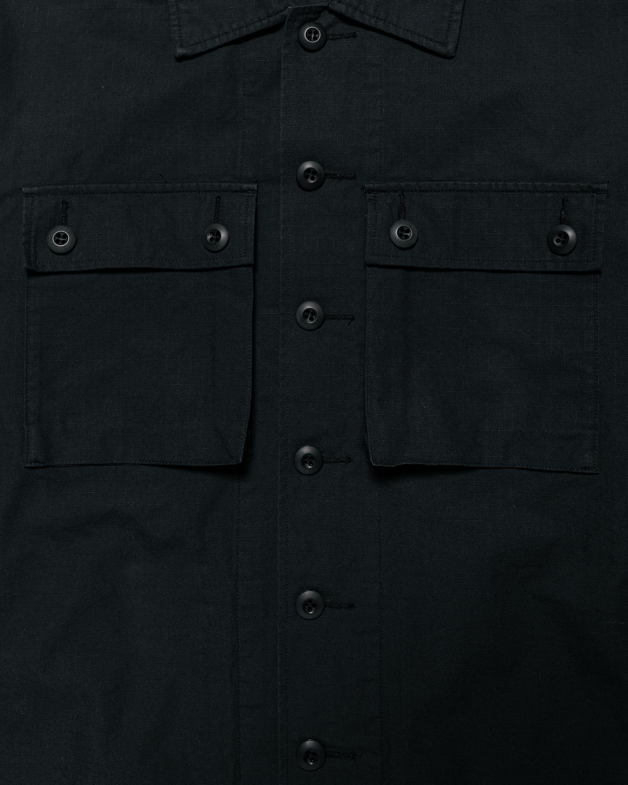 Beams Plus Lost & Found MIL SHT-JAC Cotton Ripstop Black - Image 5