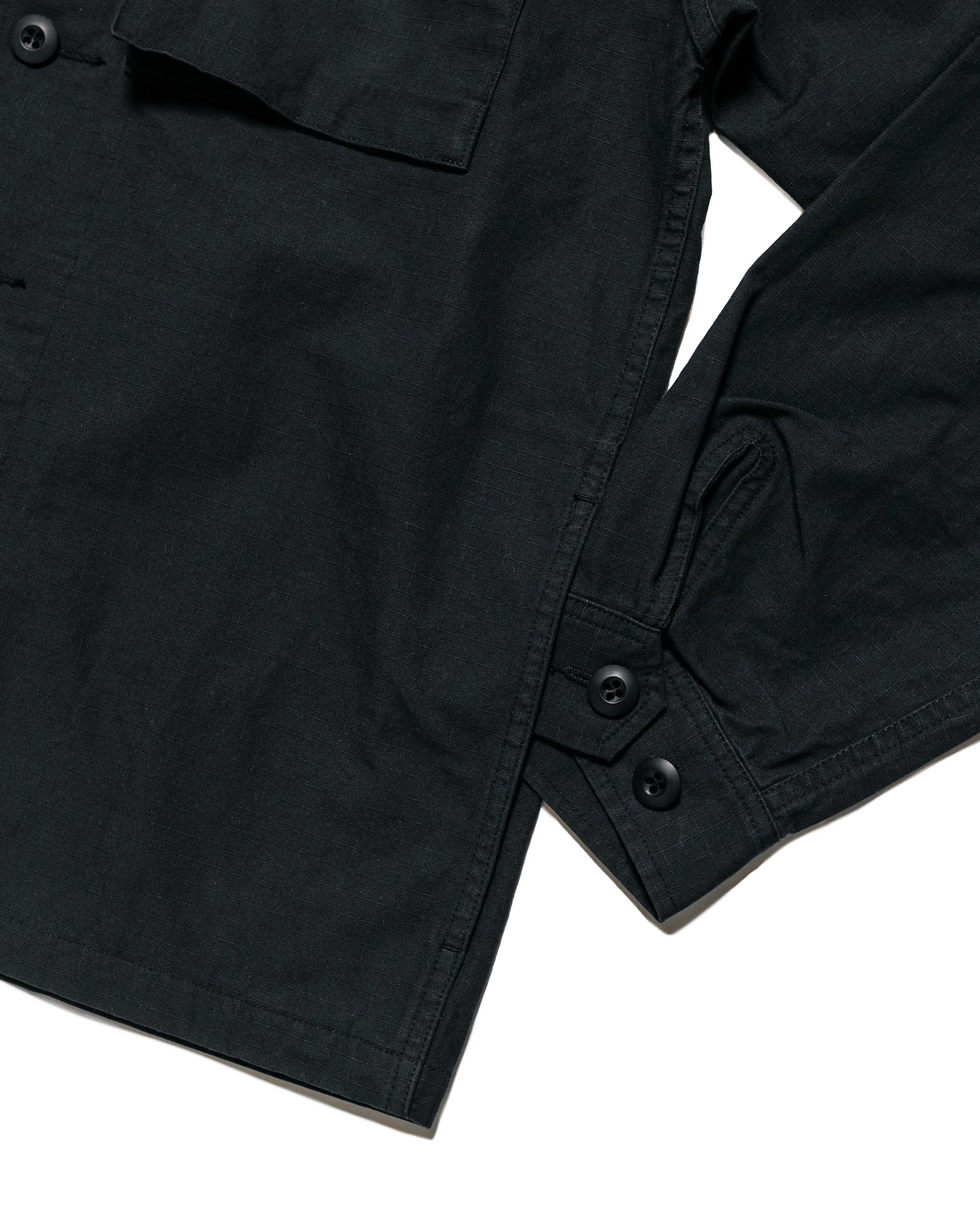 Beams Plus Lost & Found MIL SHT-JAC Cotton Ripstop Black - Image 6