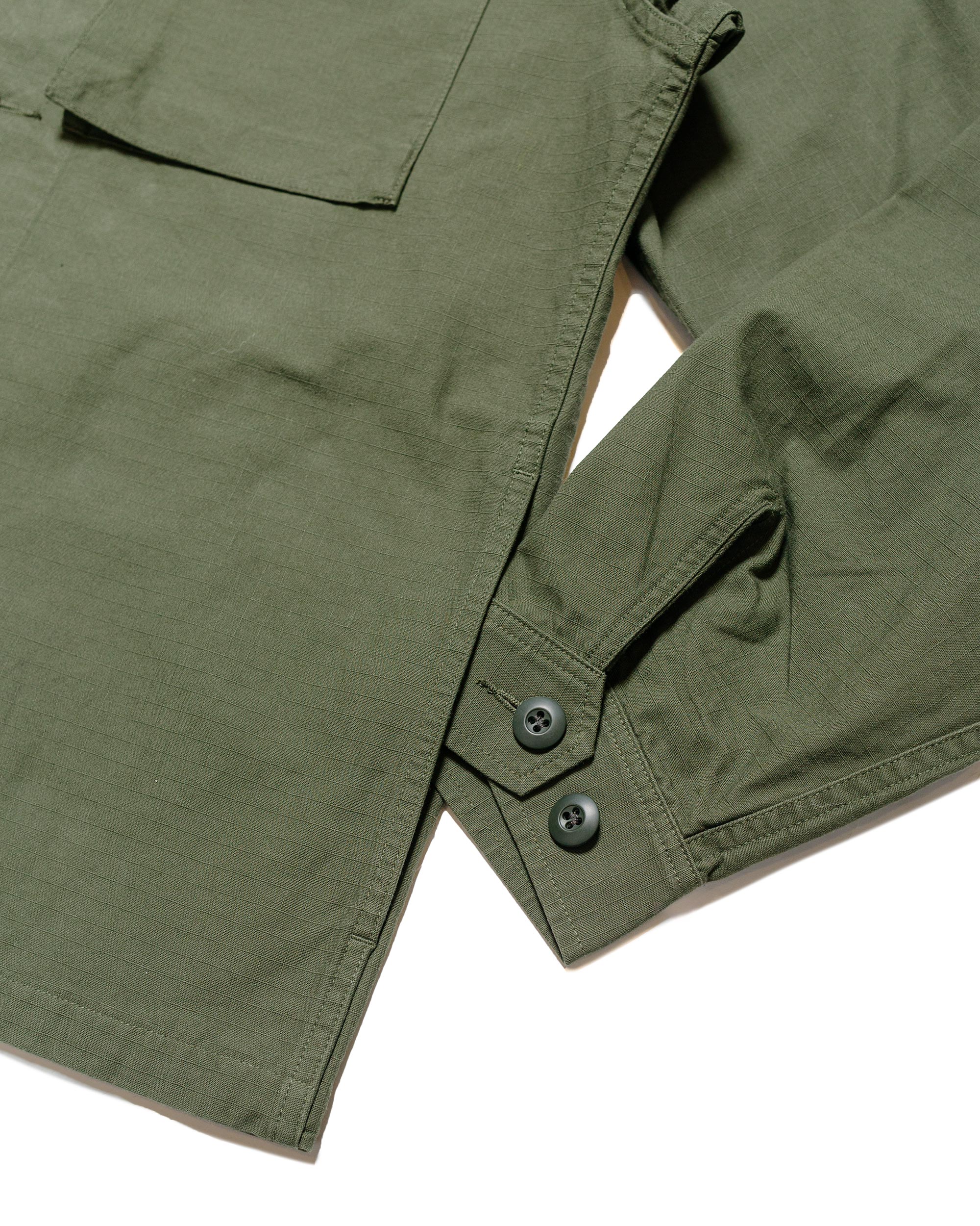 Beams Plus Lost & Found MIL SHT-JAC Cotton Ripstop Olive - Image 8
