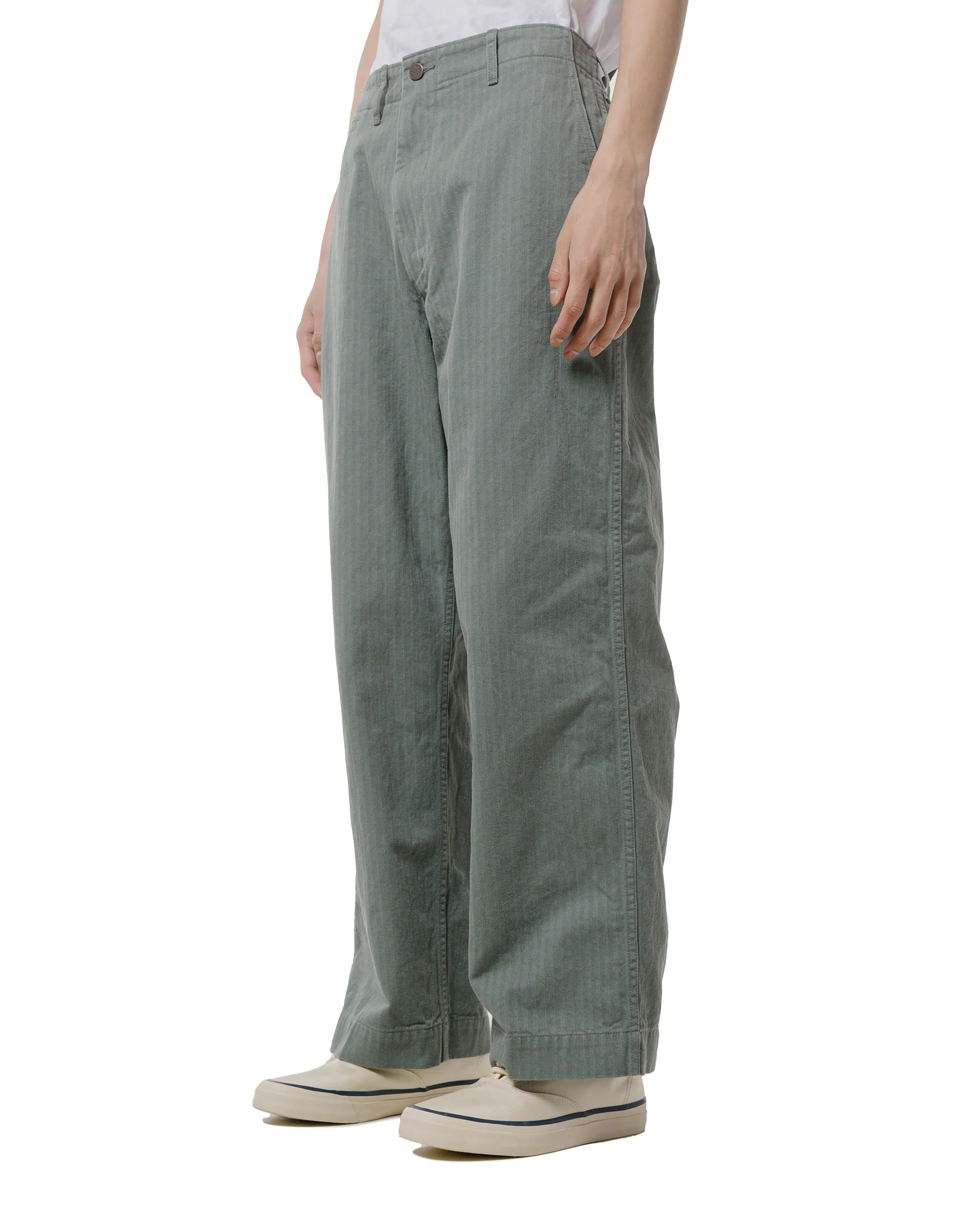 Beams Plus MIL Trousers Herringbone Sage - Image 2