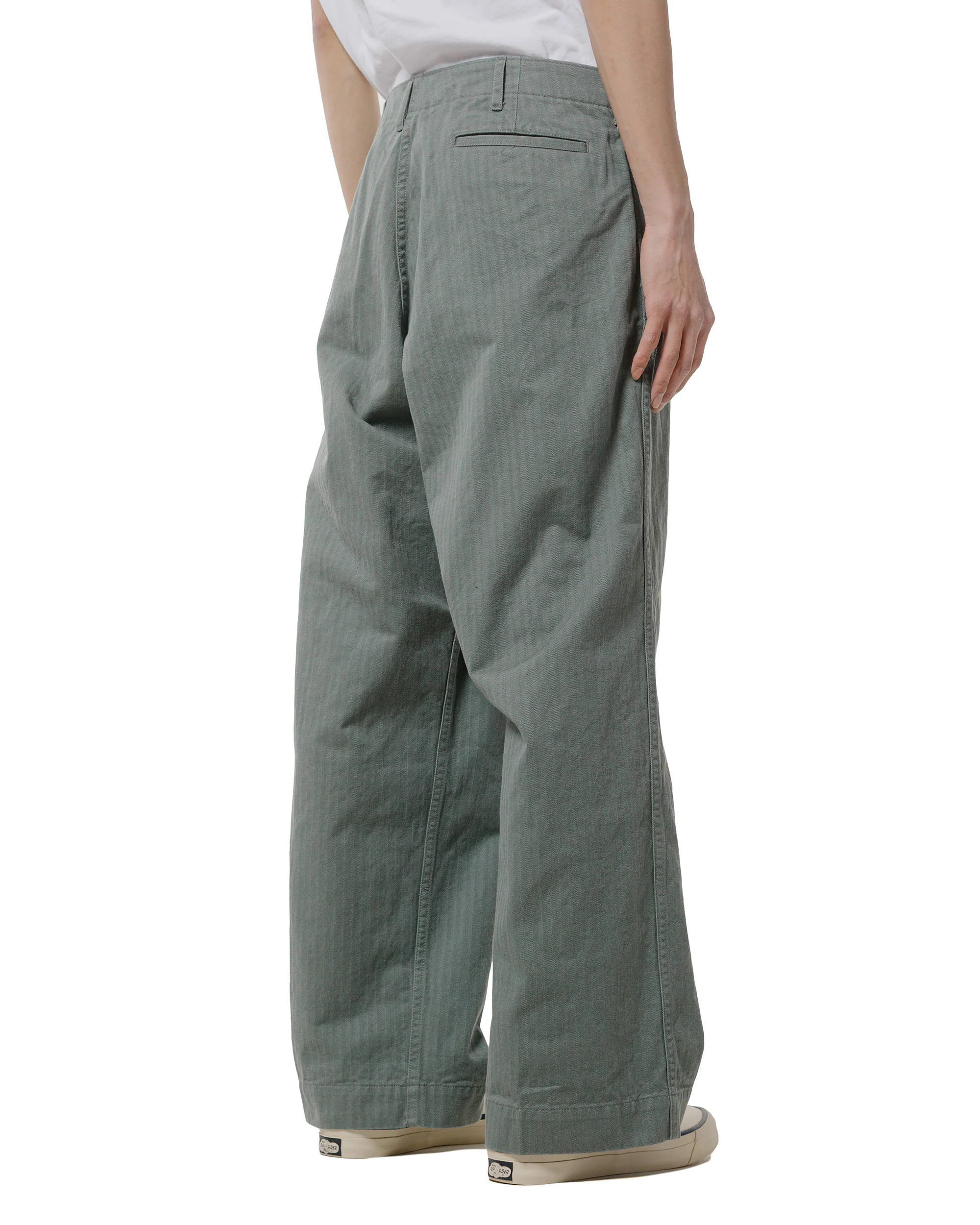Beams Plus MIL Trousers Herringbone Sage - Image 3