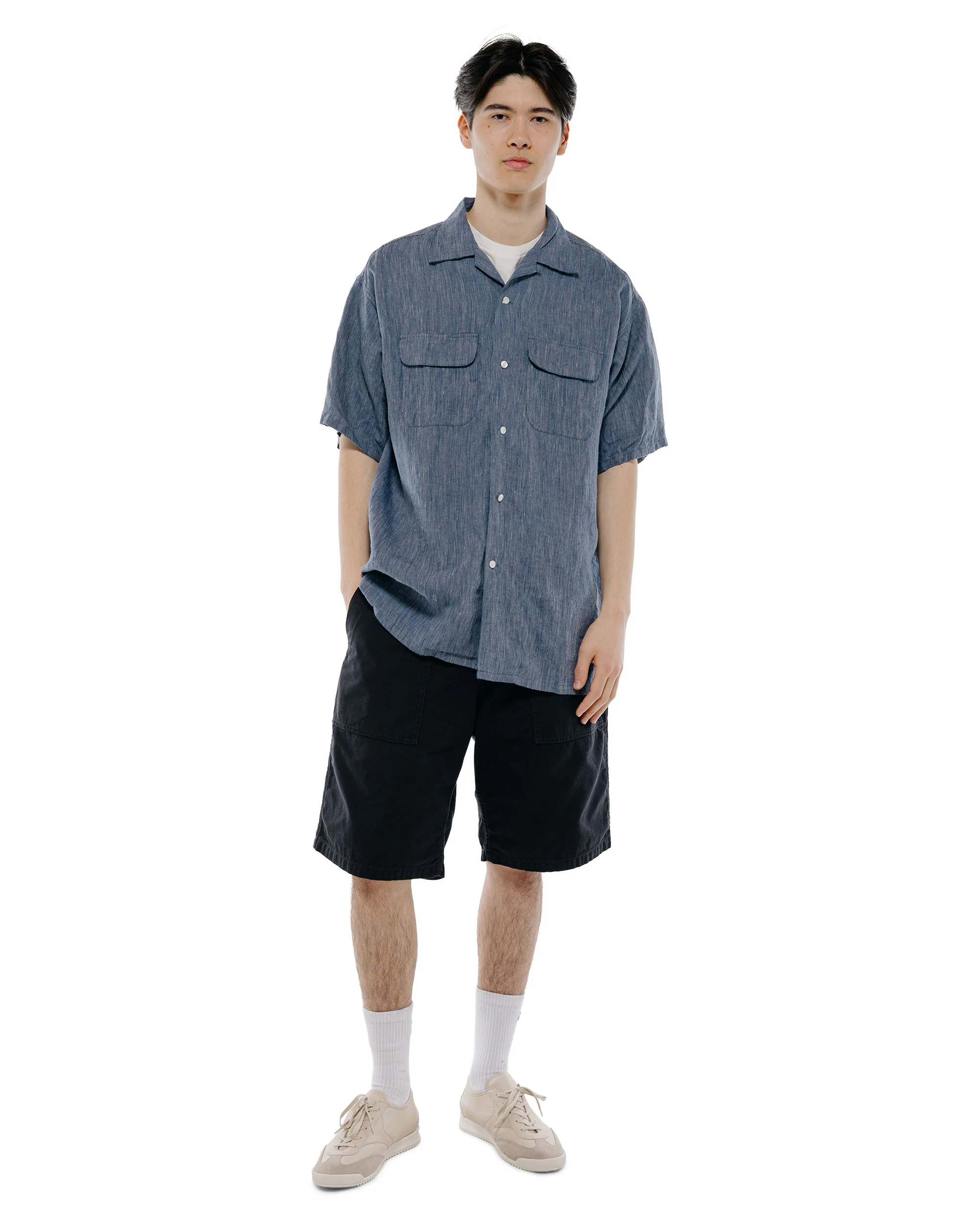 Beams Plus MIL Utility Shorts Reversed Sateen Black - Image 5