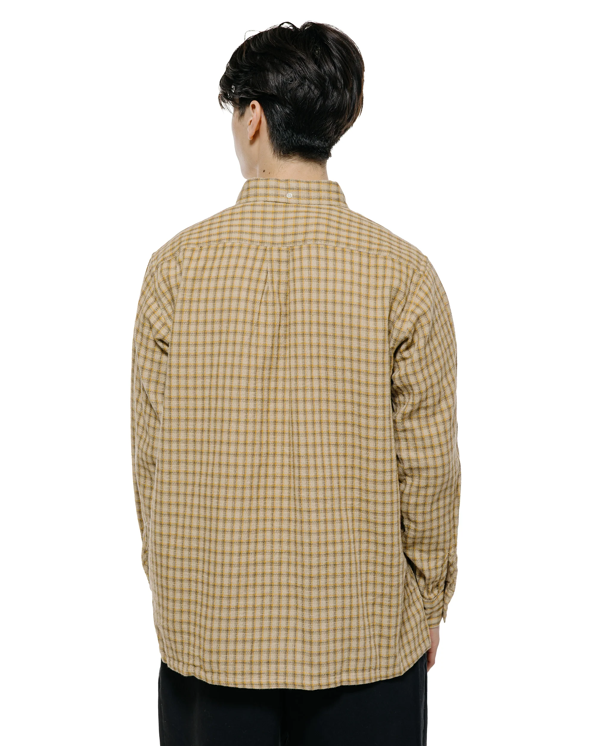 Beams Plus Open B.D. Panama Plaid Double Face Beige - Image 3