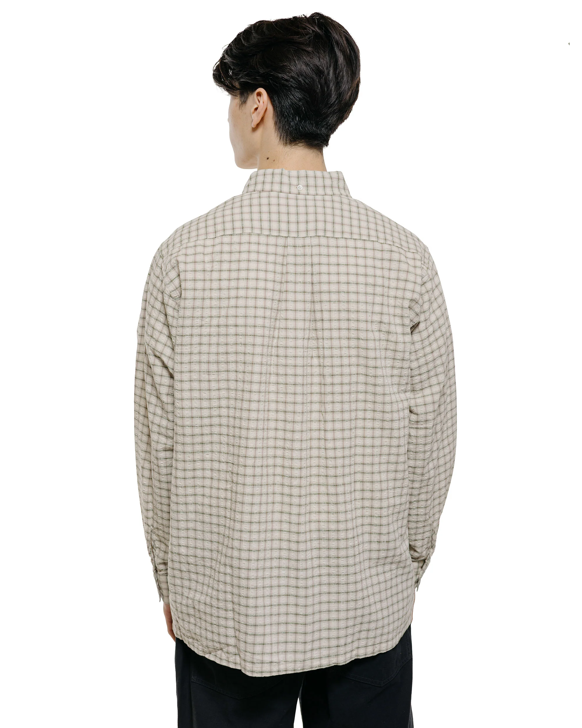 Beams Plus Open B.D. Sucker Plaid Green - Image 3
