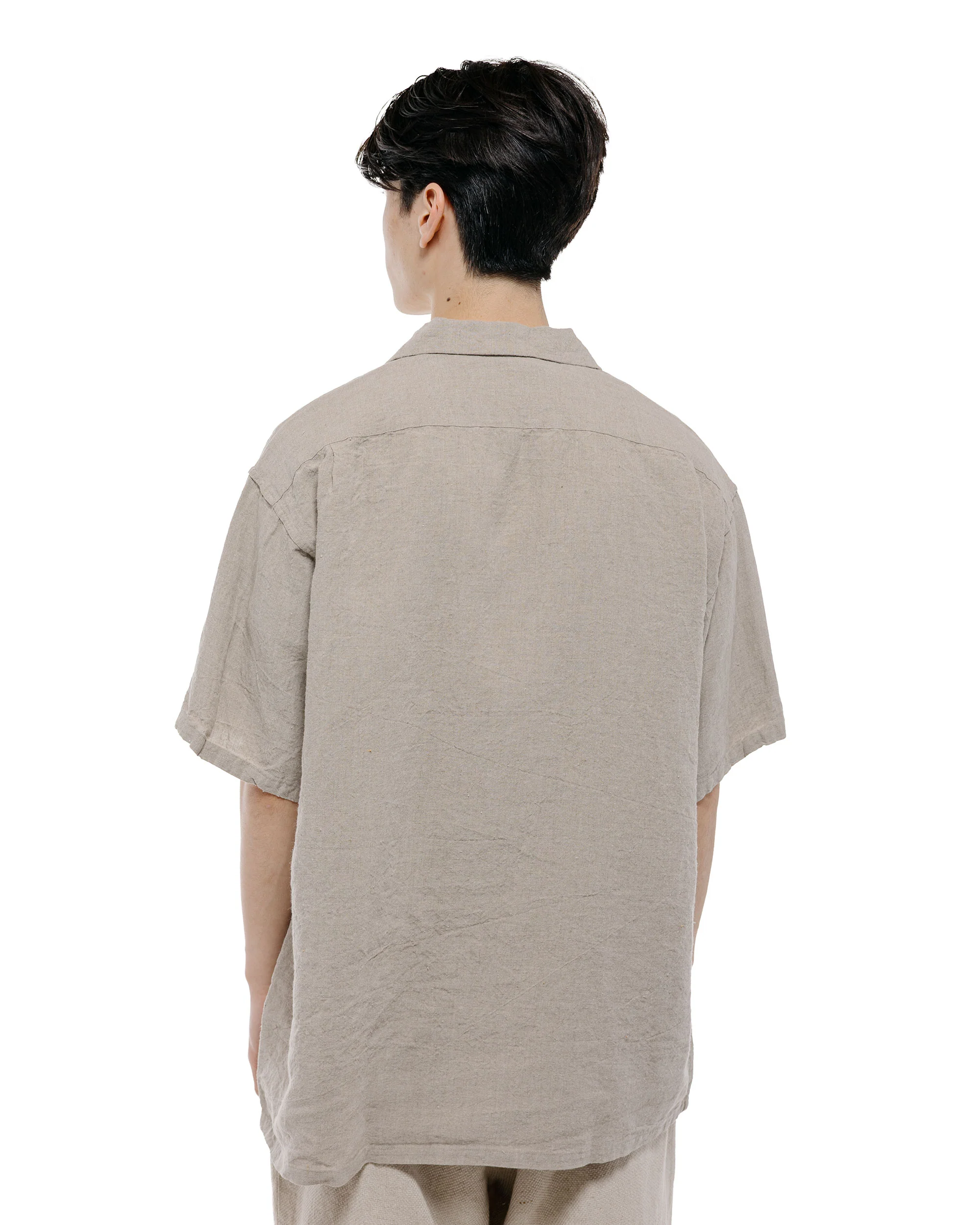 Beams Plus Open Collar 1/40 Linen Natural - Image 4