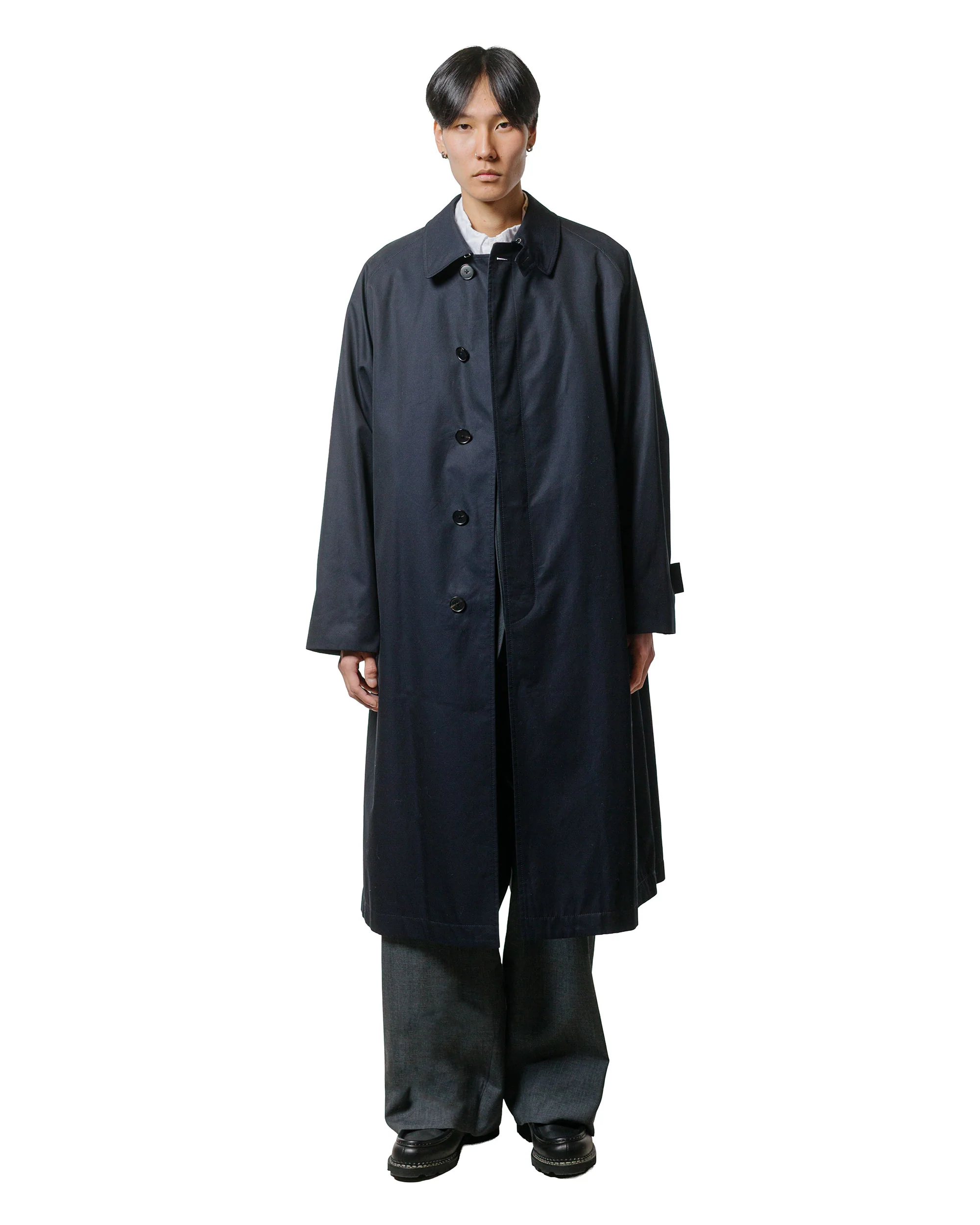 Beams Plus Studio Nicholson Alvy Double Pleat Pant Charcoal - Image 4
