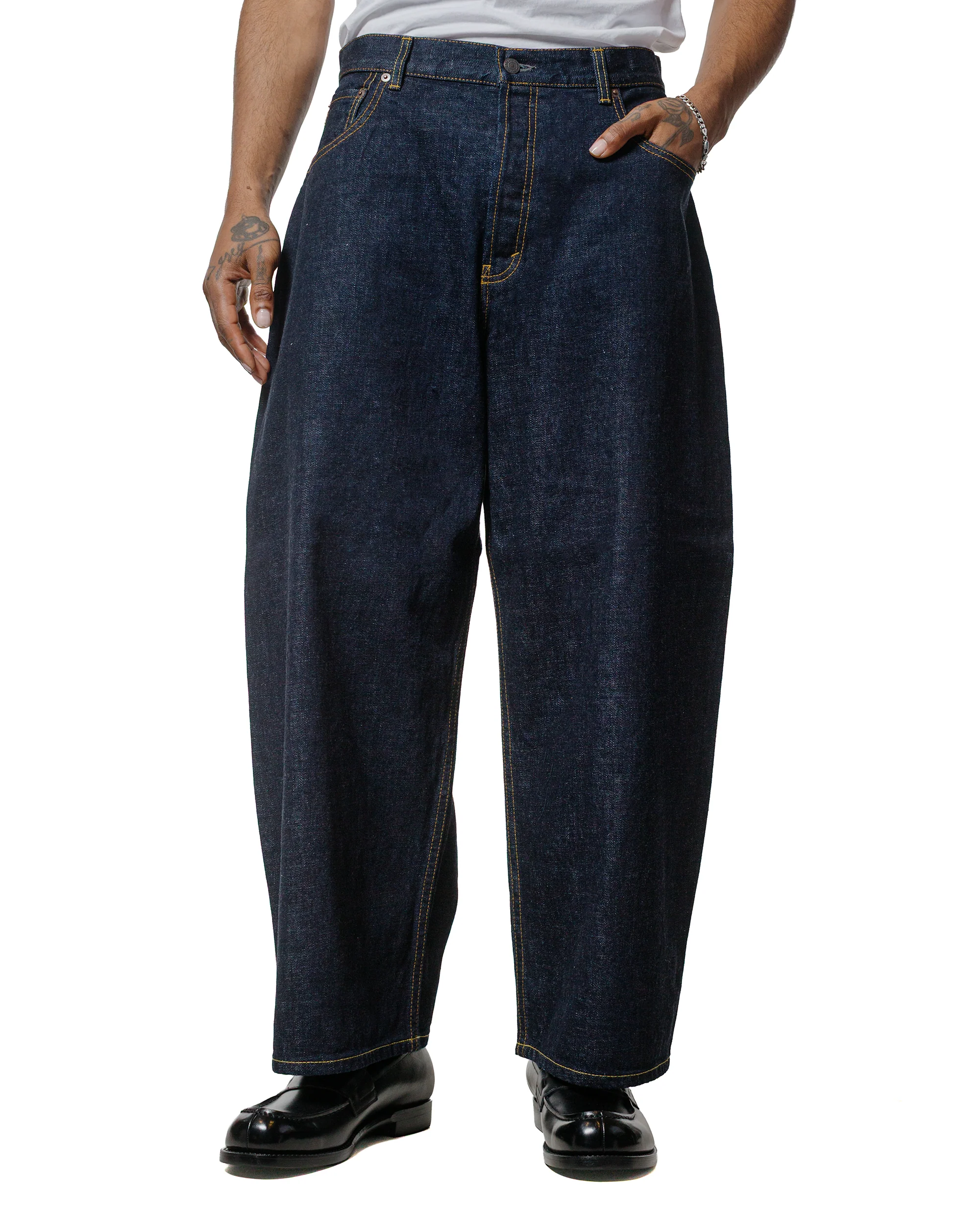 Beams Plus Studio Nicholson Denim 5 Pocket Jean Indigo - Image 2