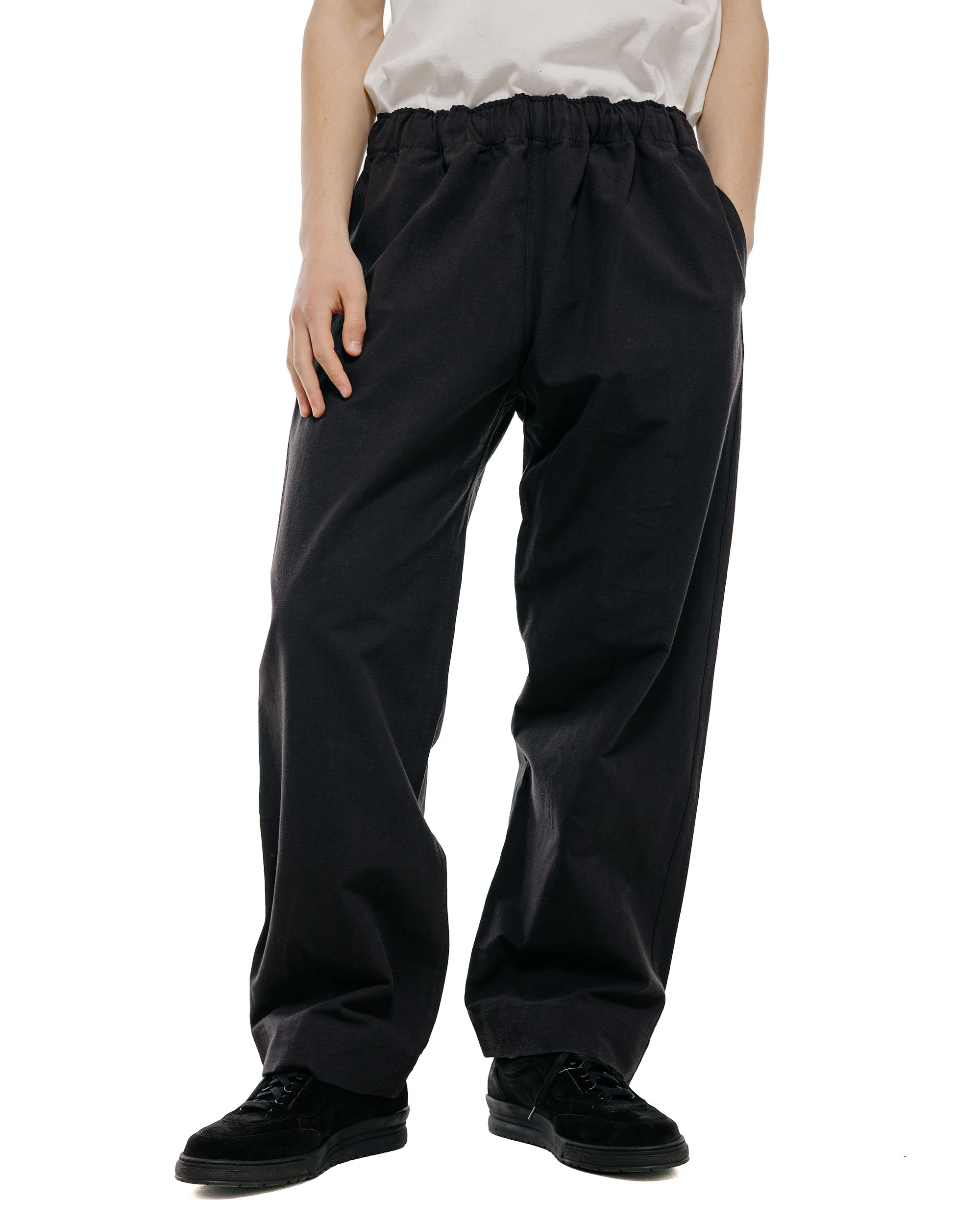 Body of Work Jasper Pull-On Pant Nep Cotton Linen Black - Image 2