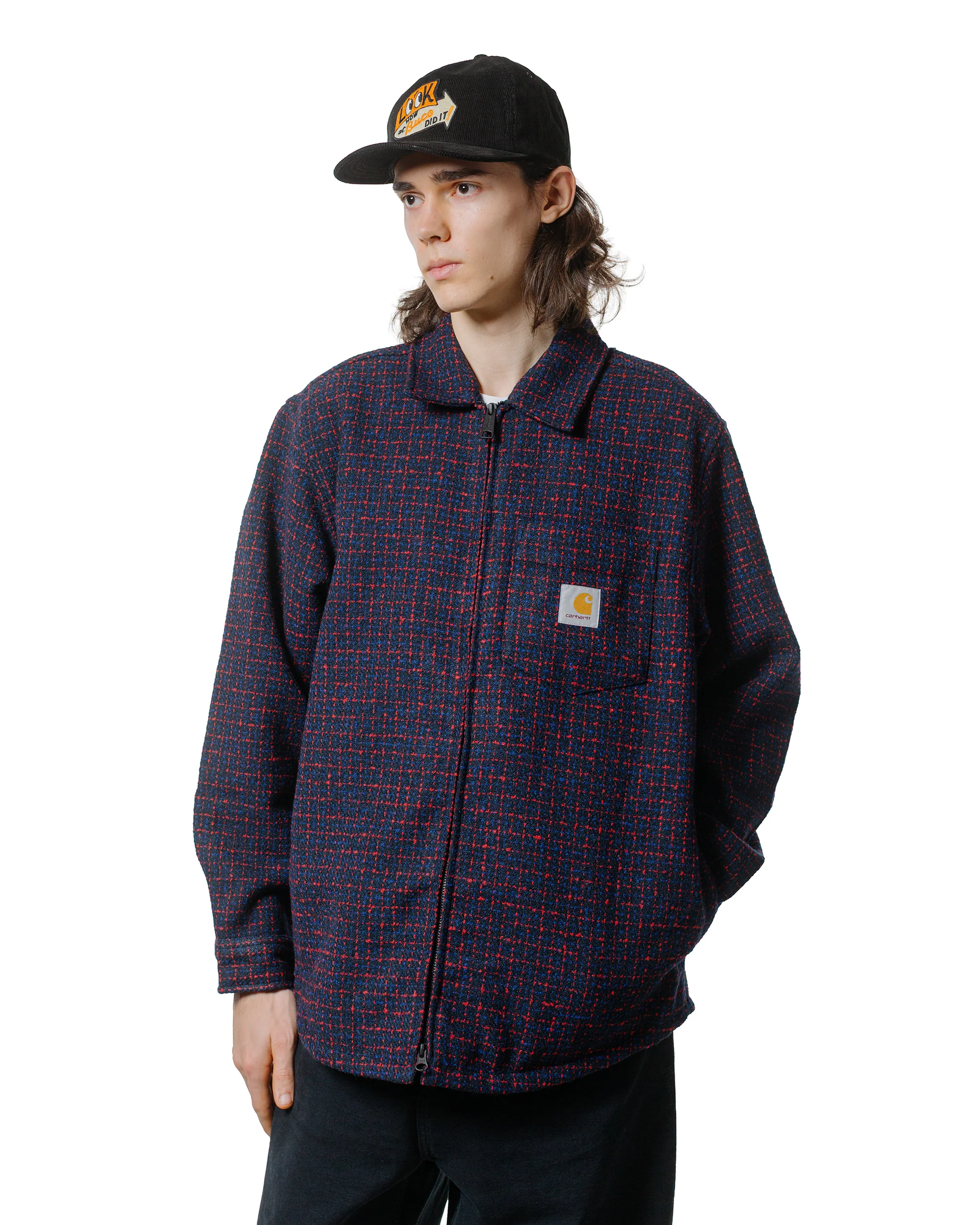 Carhartt W.I.P. Bellamy Check Shirt Jacket Deep Night - Image 2