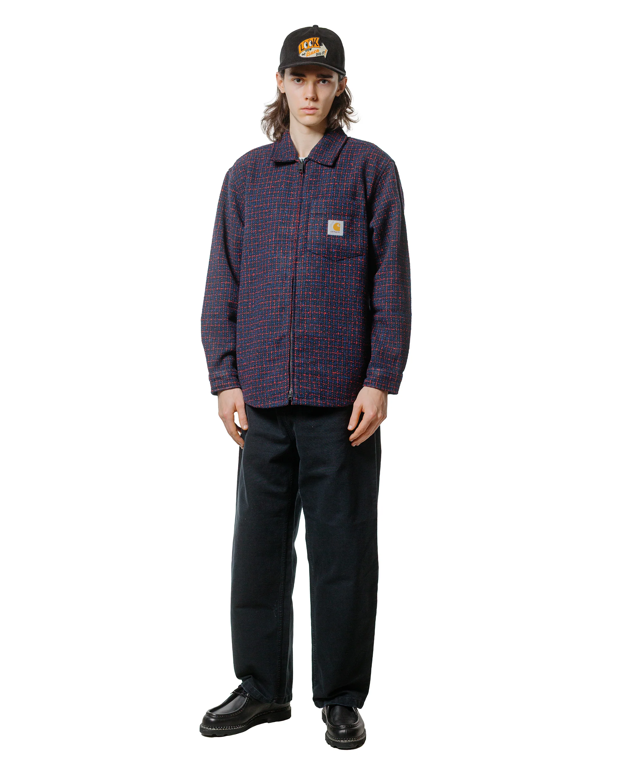 Carhartt W.I.P. Bellamy Check Shirt Jacket Deep Night - Image 4