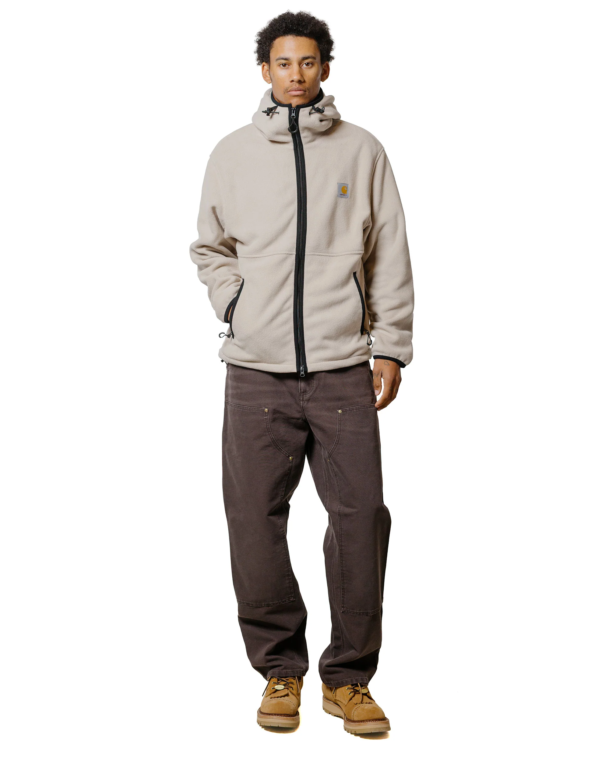 Carhartt W.I.P. Double Knee Pant Tobacco Stone Canvas - Image 4