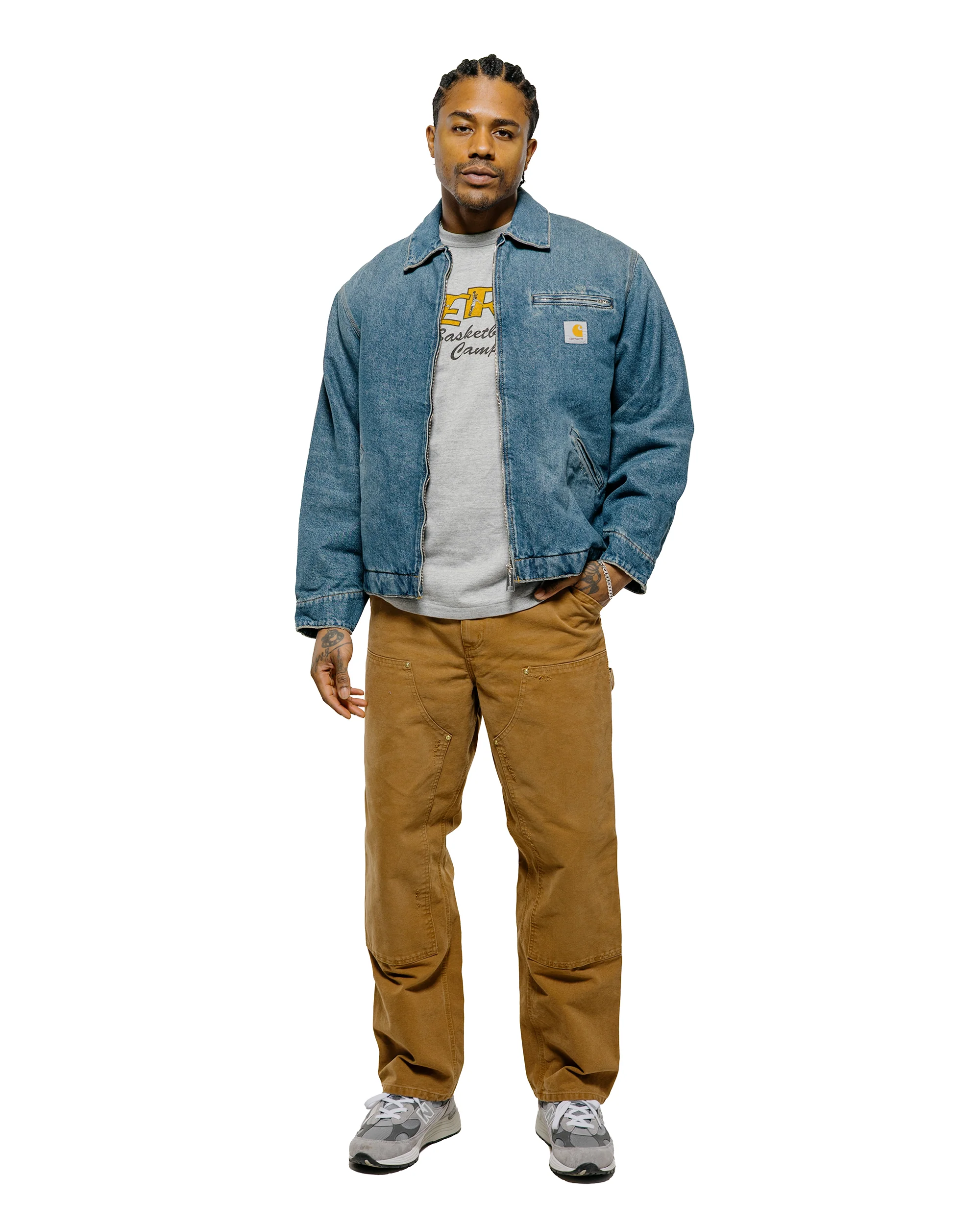 Carhartt W.I.P. OG Detroit Jacket Blue Grind Wash - Image 4