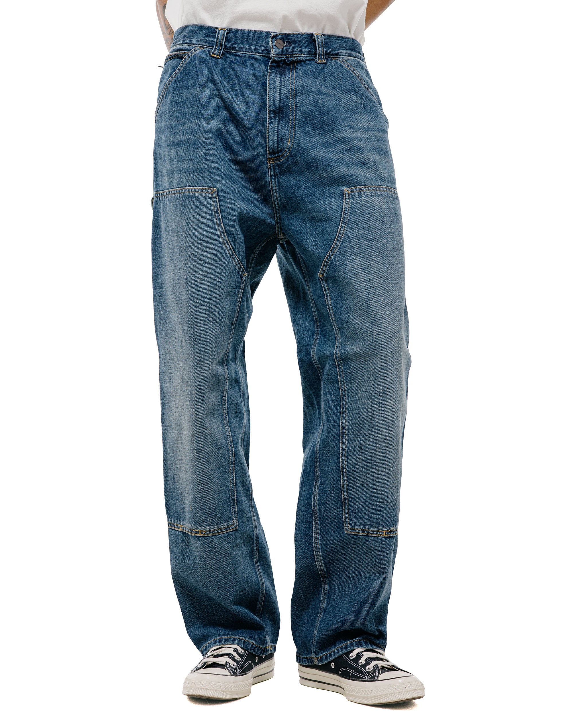 Carhartt W.I.P. OG Double Knee Pant Blue Dark Used Wash - Image 2