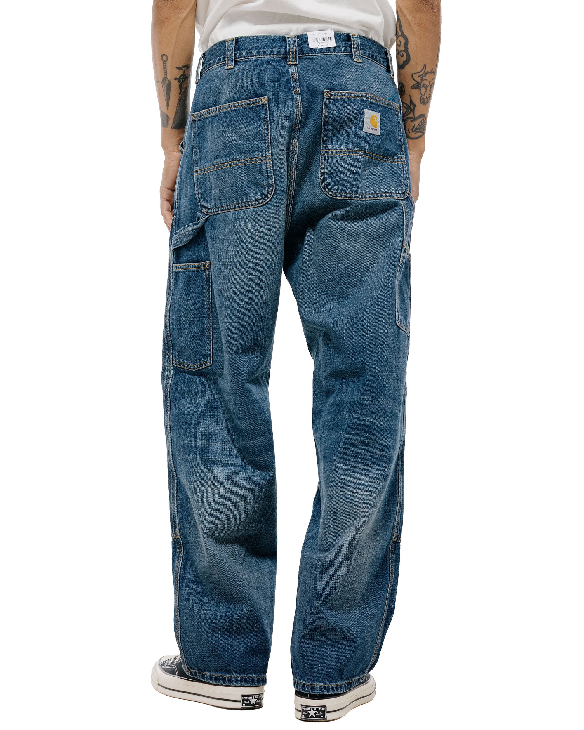 Carhartt W.I.P. OG Double Knee Pant Blue Dark Used Wash - Image 4