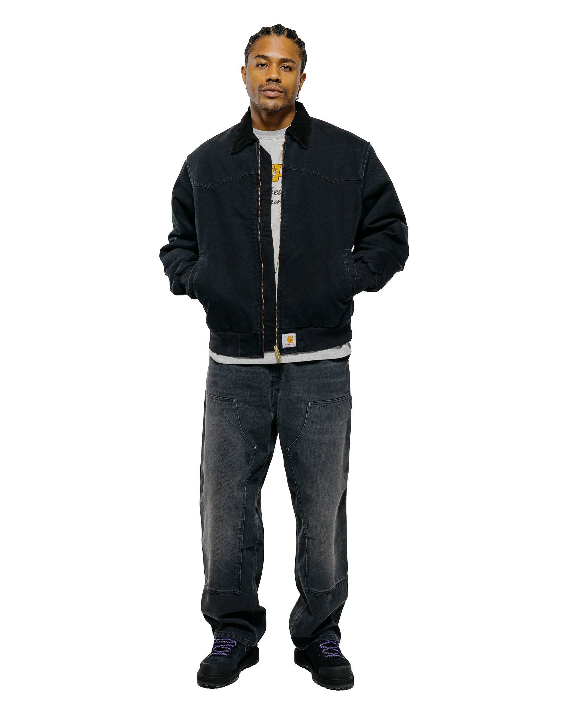 Carhartt W.I.P. OG Double Knee Pant Denim Black Stone Washed - Image 4